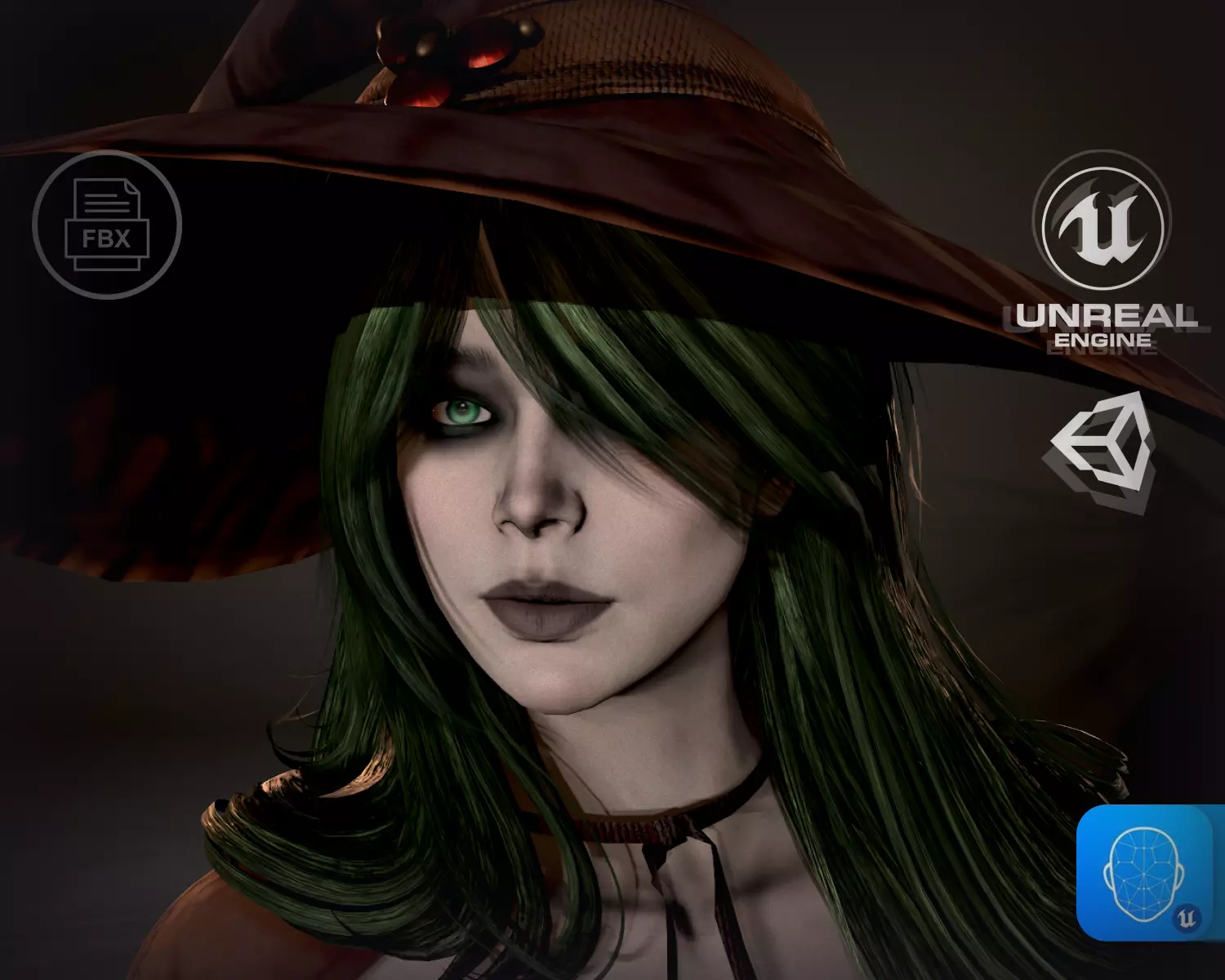 Witch Low-poly 3D model