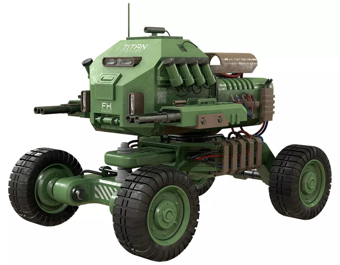 UGV Concept-1-Green 3D model