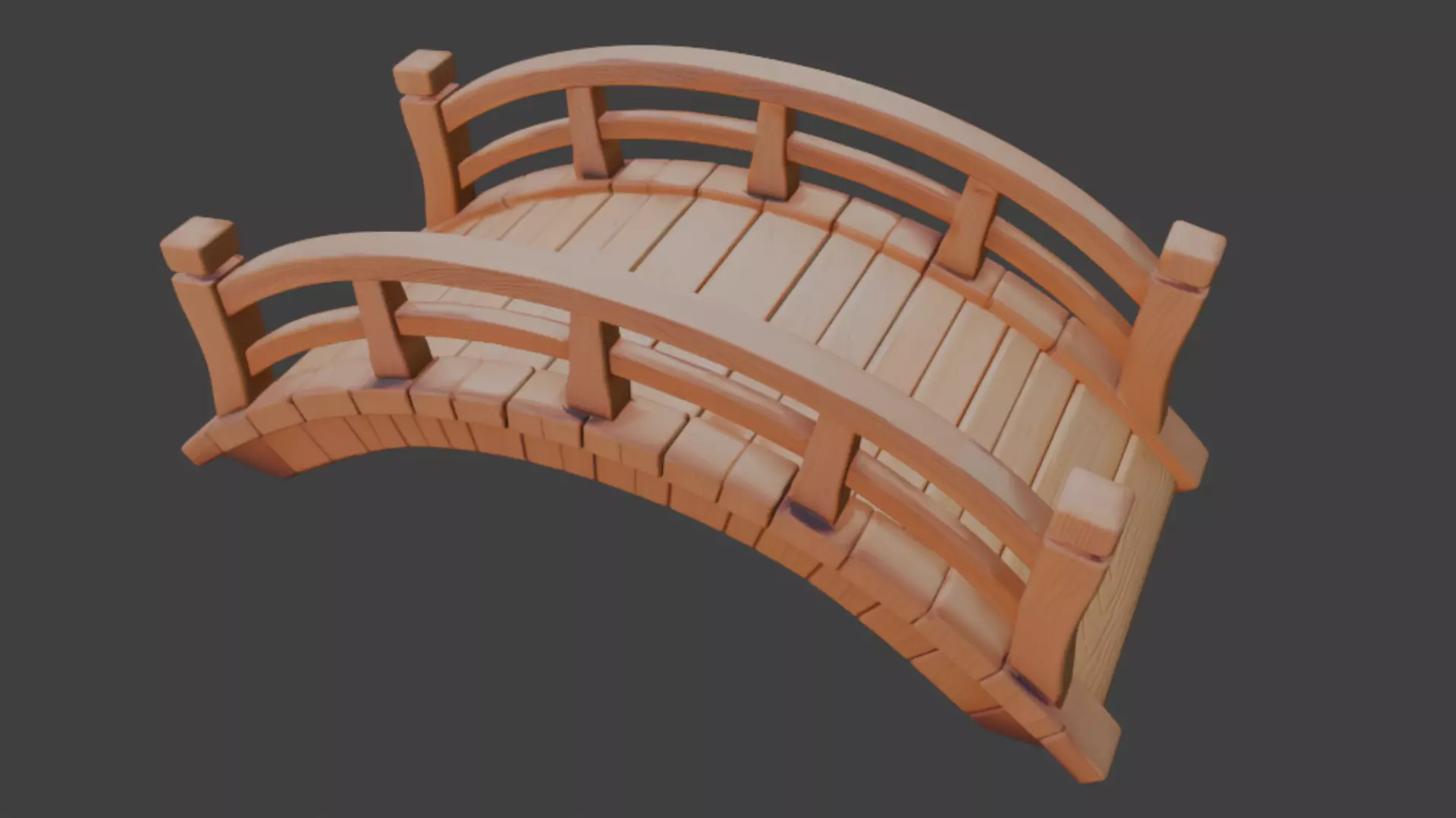 Village Garden Bridge 3D model_3