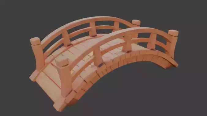 Village Garden Bridge 3D model