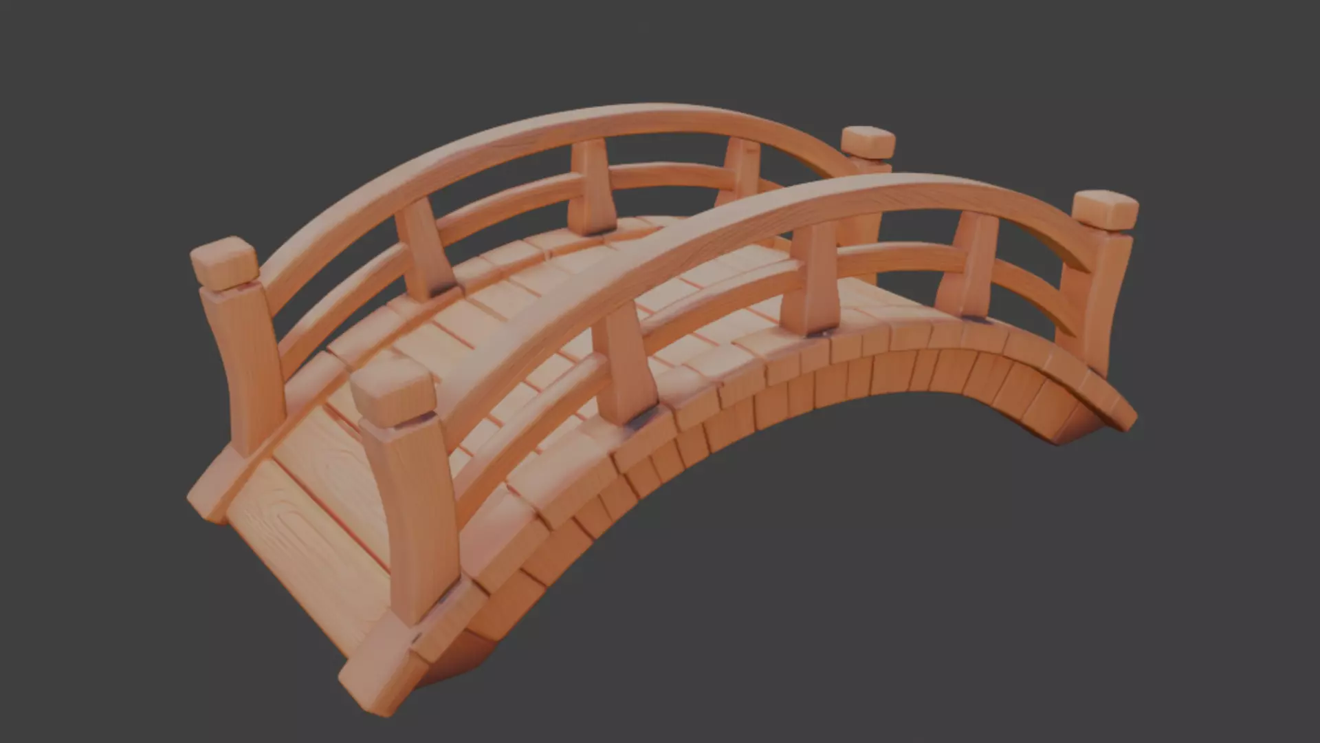 Village Garden Bridge 3D model_0