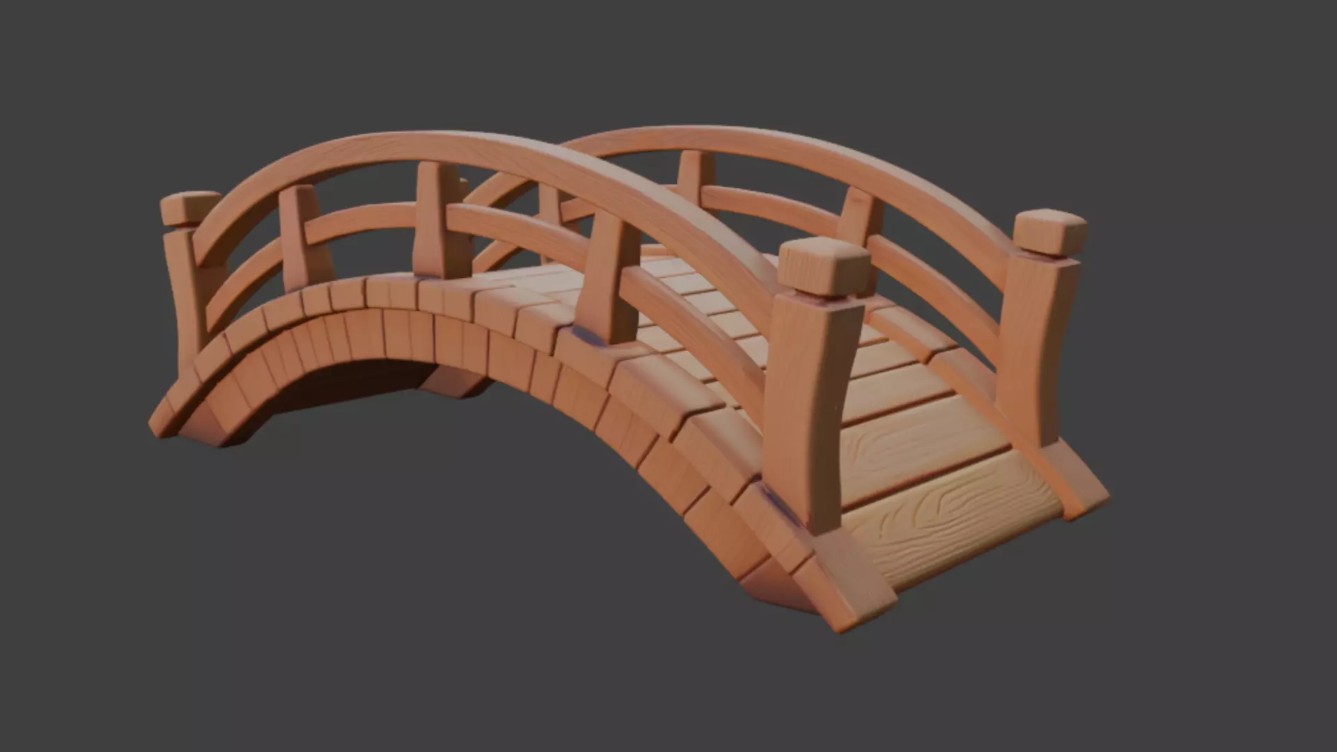 Village Garden Bridge 3D model_4