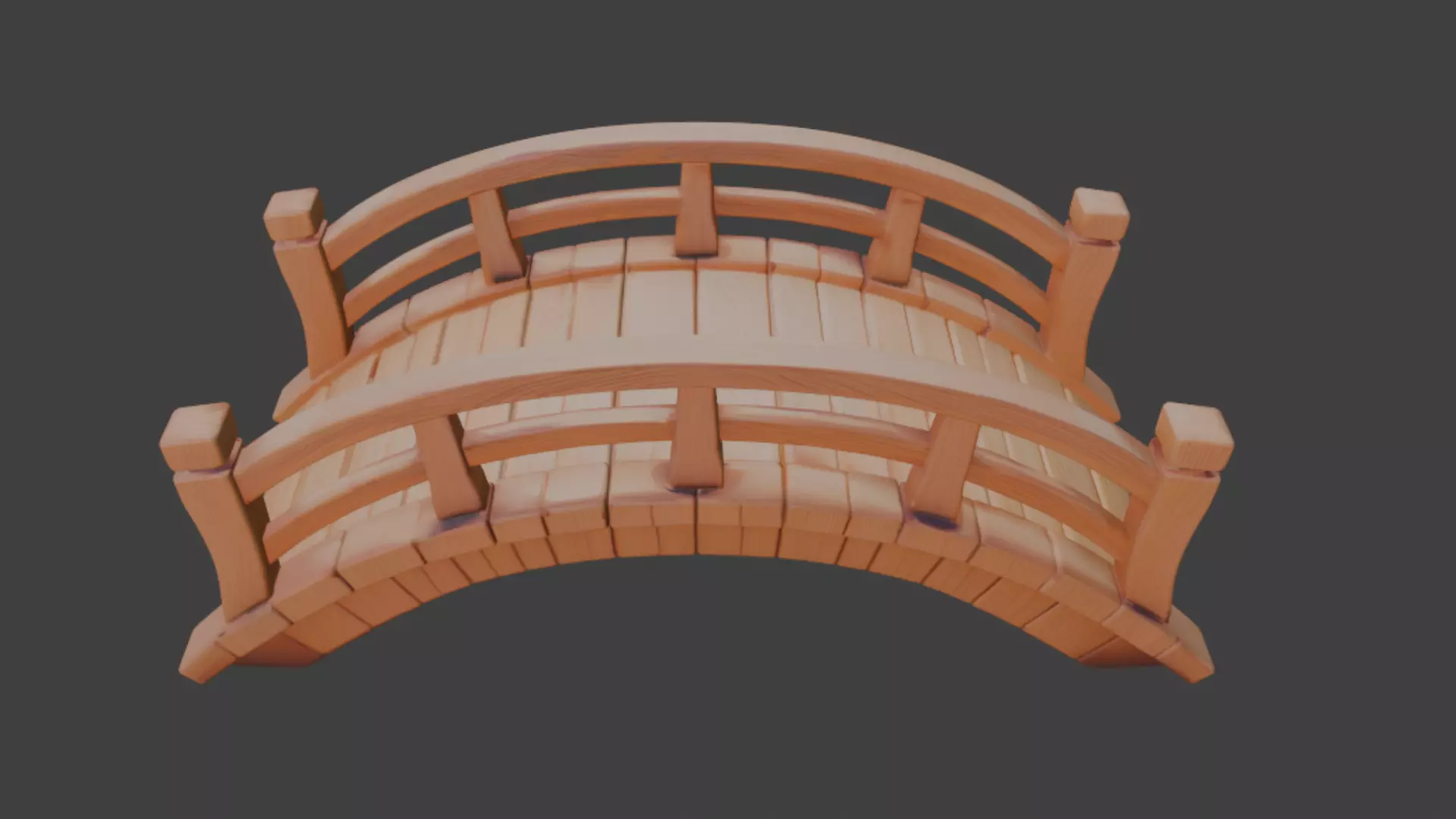 Village Garden Bridge 3D model_2