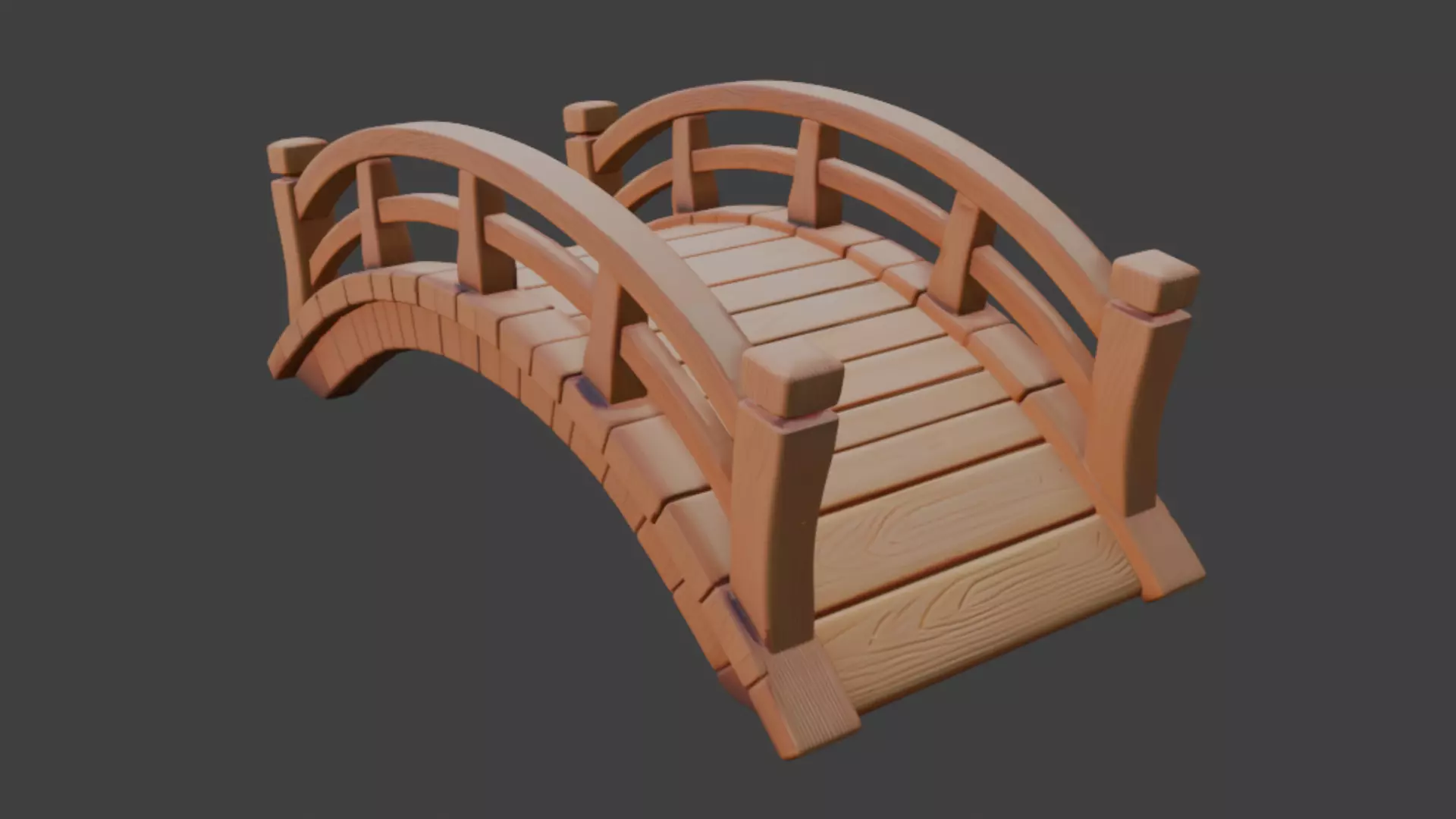 Village Garden Bridge 3D model_1