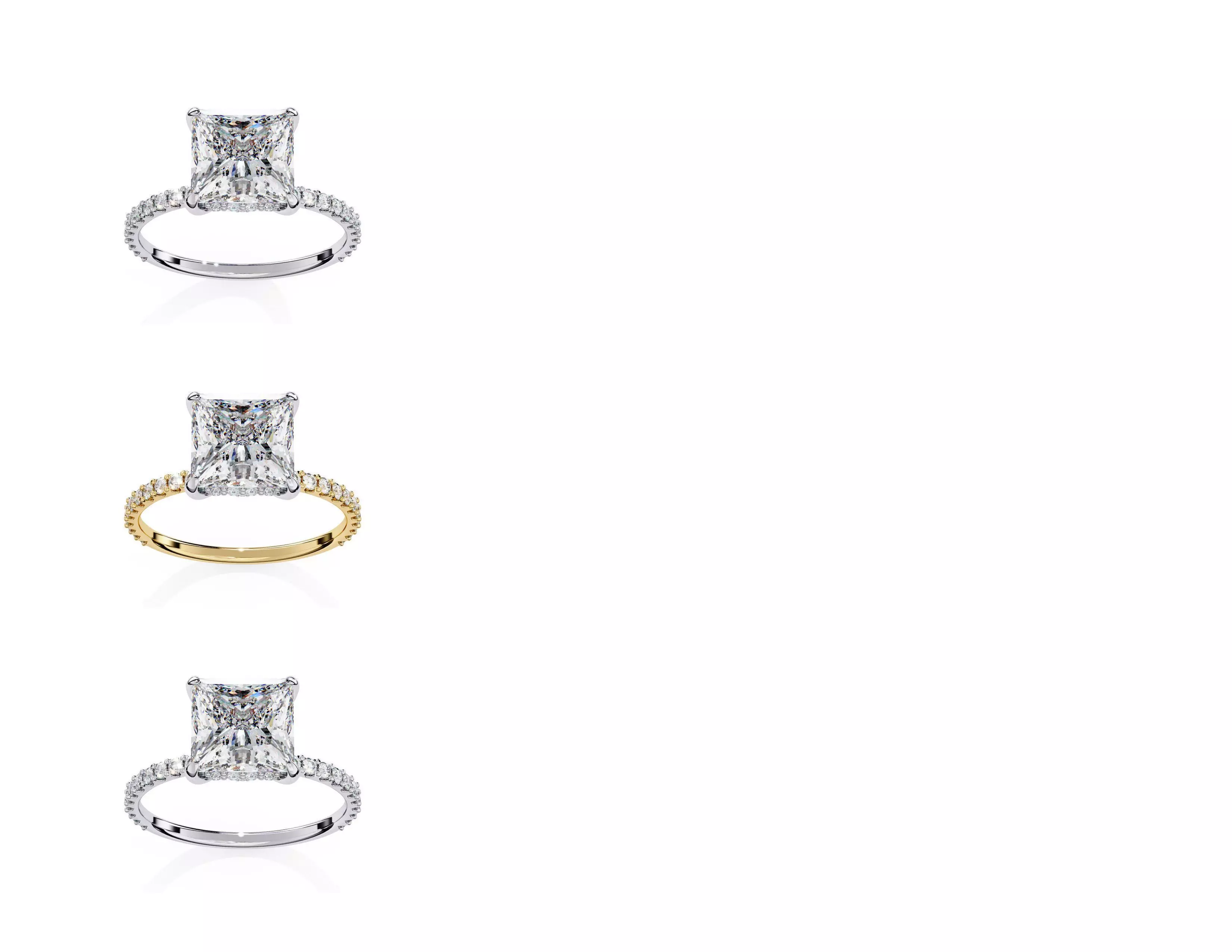 3D Diamond Rings Pack  60 Models 3D print model_39