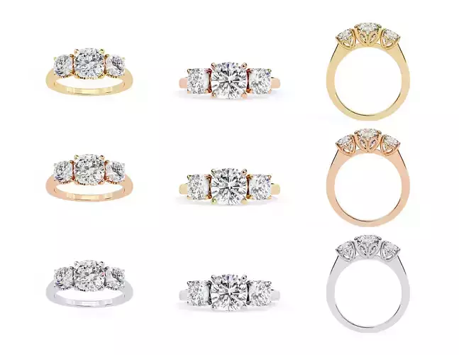 3D Diamond Rings Pack  60 Models