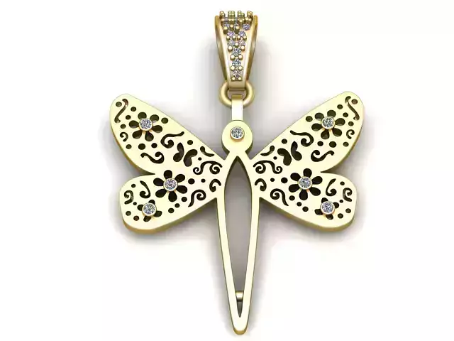 Dragonfly Pendant 3D Printable Model