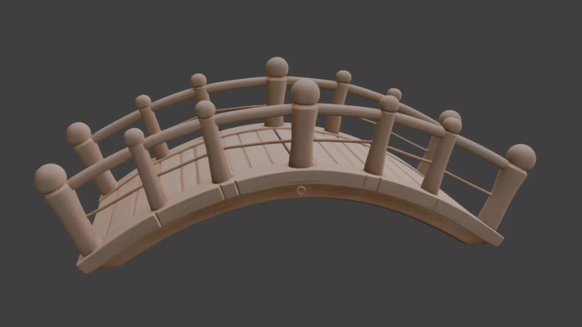 Realistic Garden Bridge Village Bridge 3d Model 3D model_4