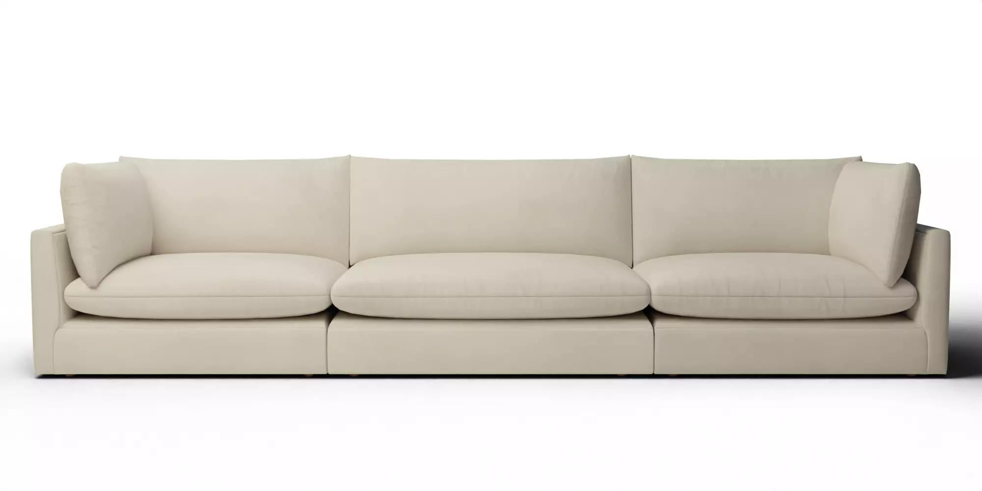 Unwind 3 Piece Slipcovered Sofa 3D model_0