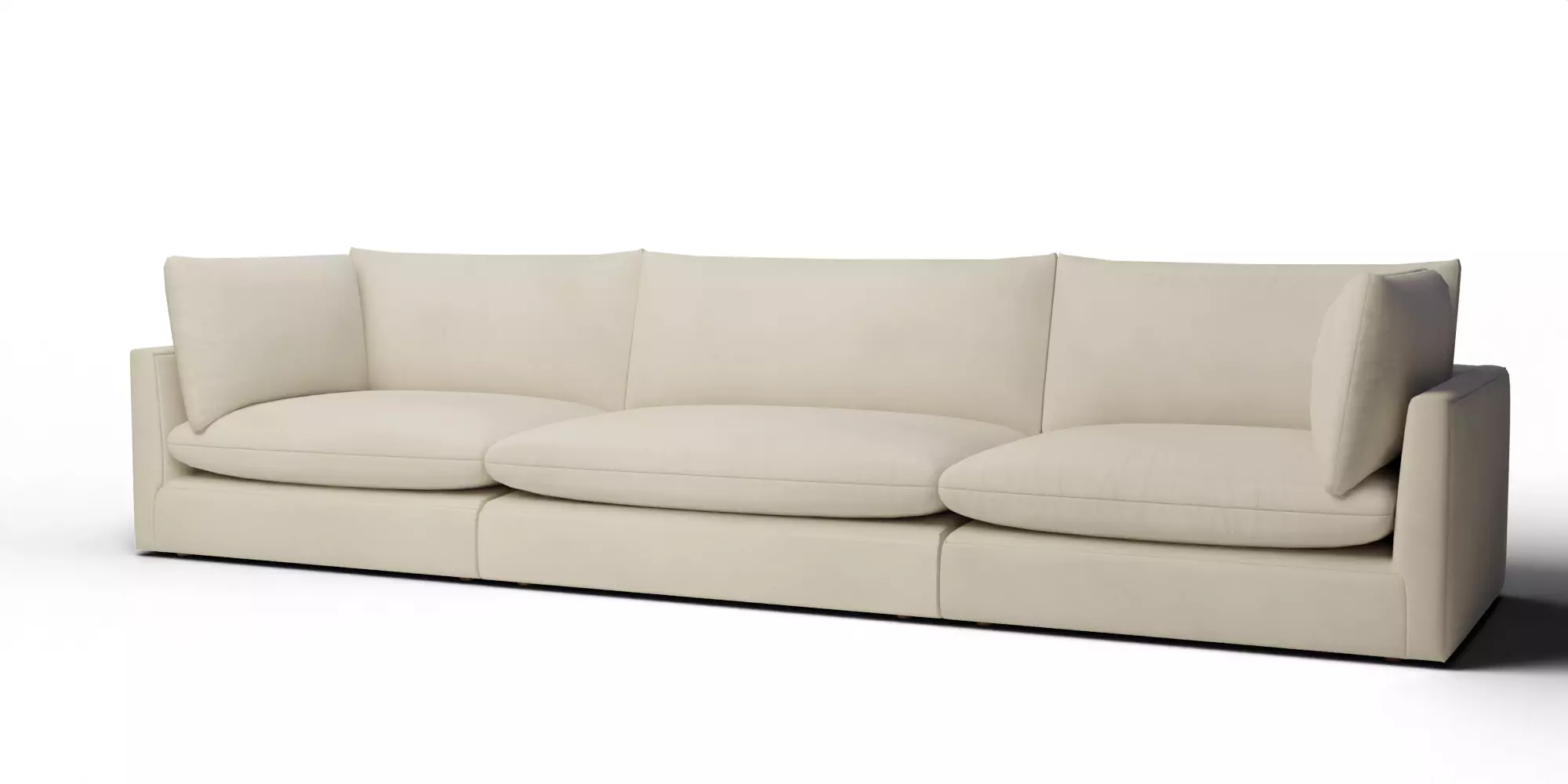 Unwind 3 Piece Slipcovered Sofa 3D model_2