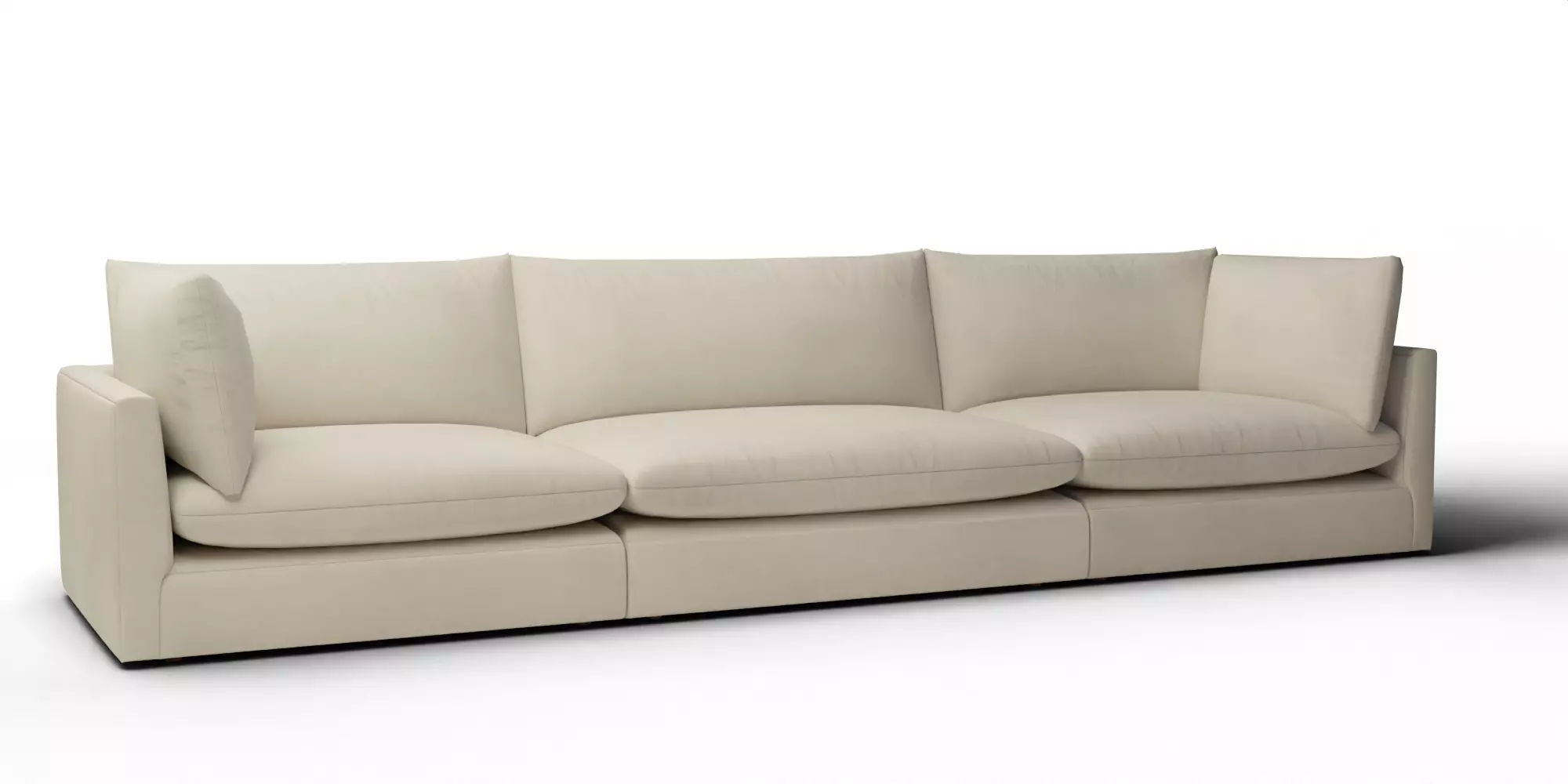 Unwind 3 Piece Slipcovered Sofa 3D model_3