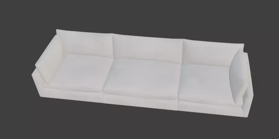 Unwind 3 Piece Slipcovered Sofa 3D model_6