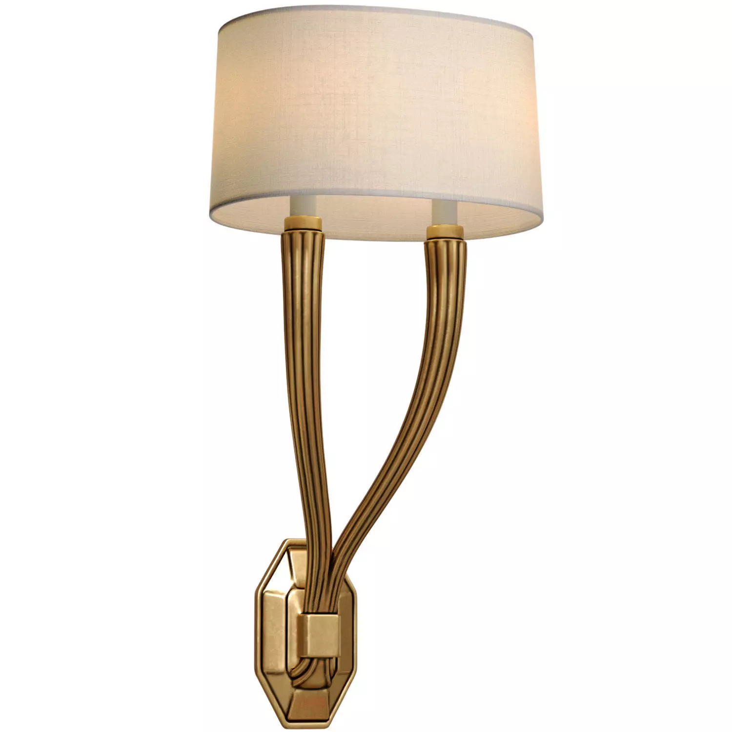 Ruhlmann Art Deco Double Copper Wall Sconce lamp 3D model_1