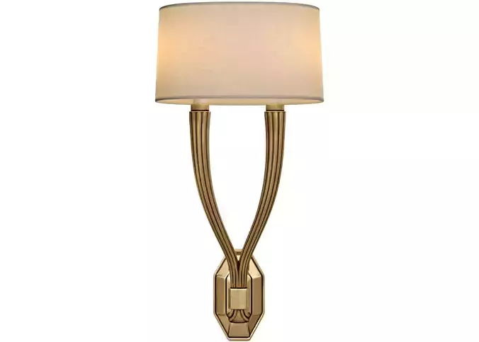 Ruhlmann Art Deco Double Copper Wall Sconce lamp