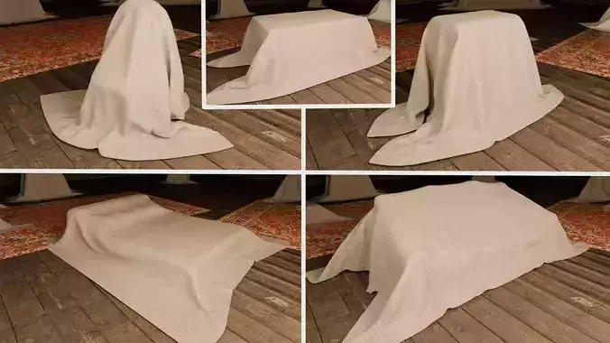 Shrouded Furniture Pack for Game Development