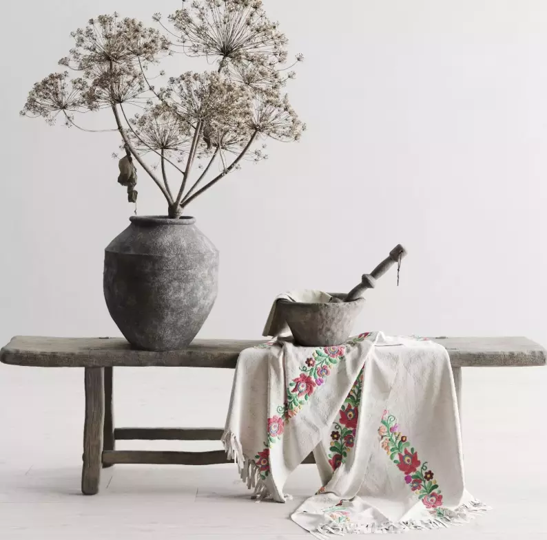 Decorative Set In A Rustic Style 3D model 3D model_0