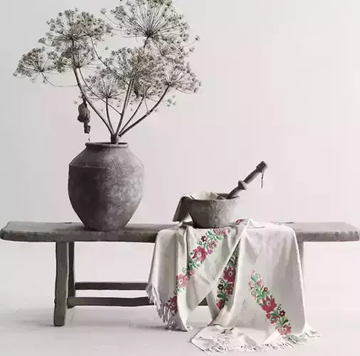 Decorative Set In A Rustic Style 3D model