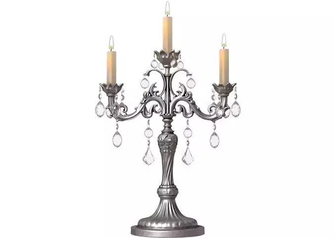 Silver classic tabletop candelabra Candle Holder candlestick 