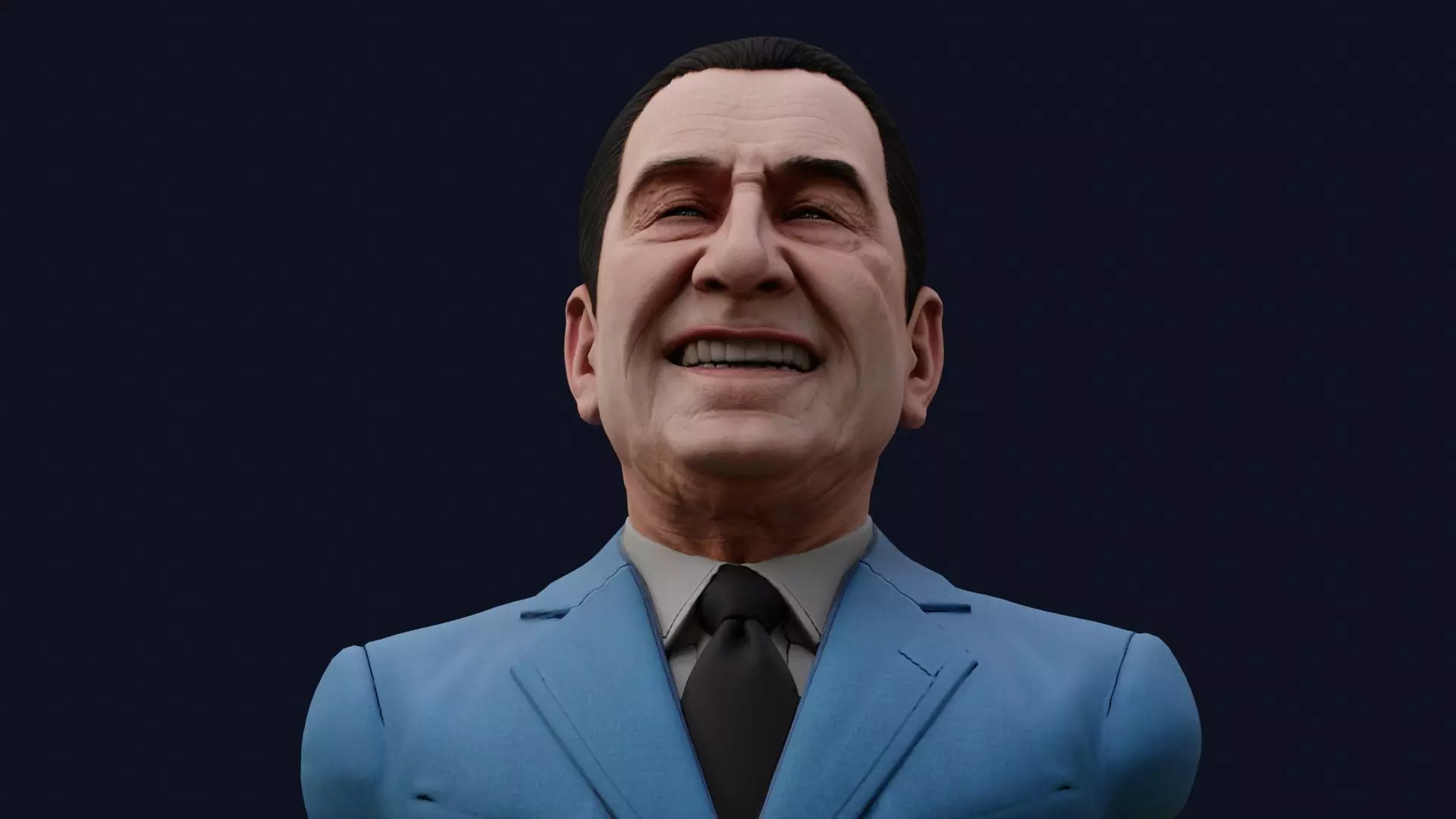 Juan Domingo Peron High Quality Renderable PBR Bust Low-poly 3D model_8