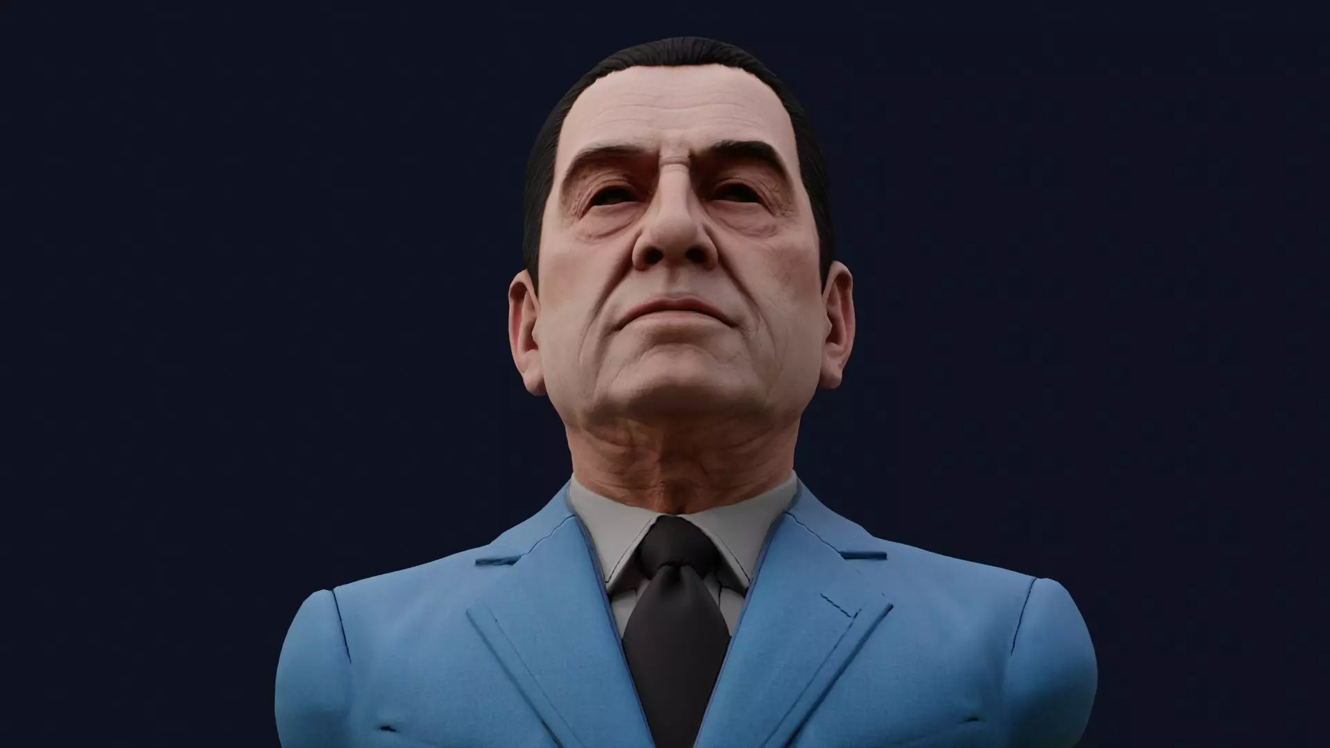 Juan Domingo Peron High Quality Renderable PBR Bust Low-poly 3D model_11