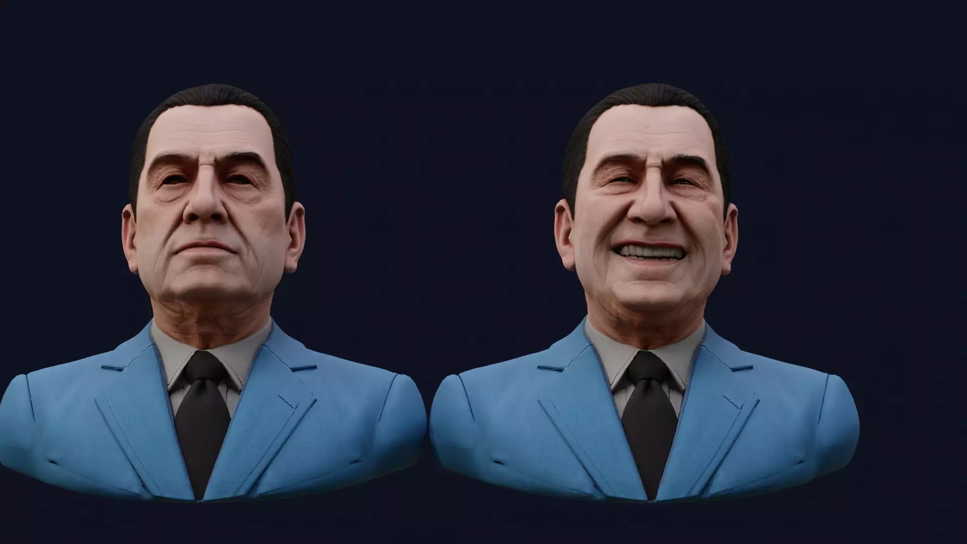 Juan Domingo Peron High Quality Renderable PBR Bust Low-poly 3D model_18