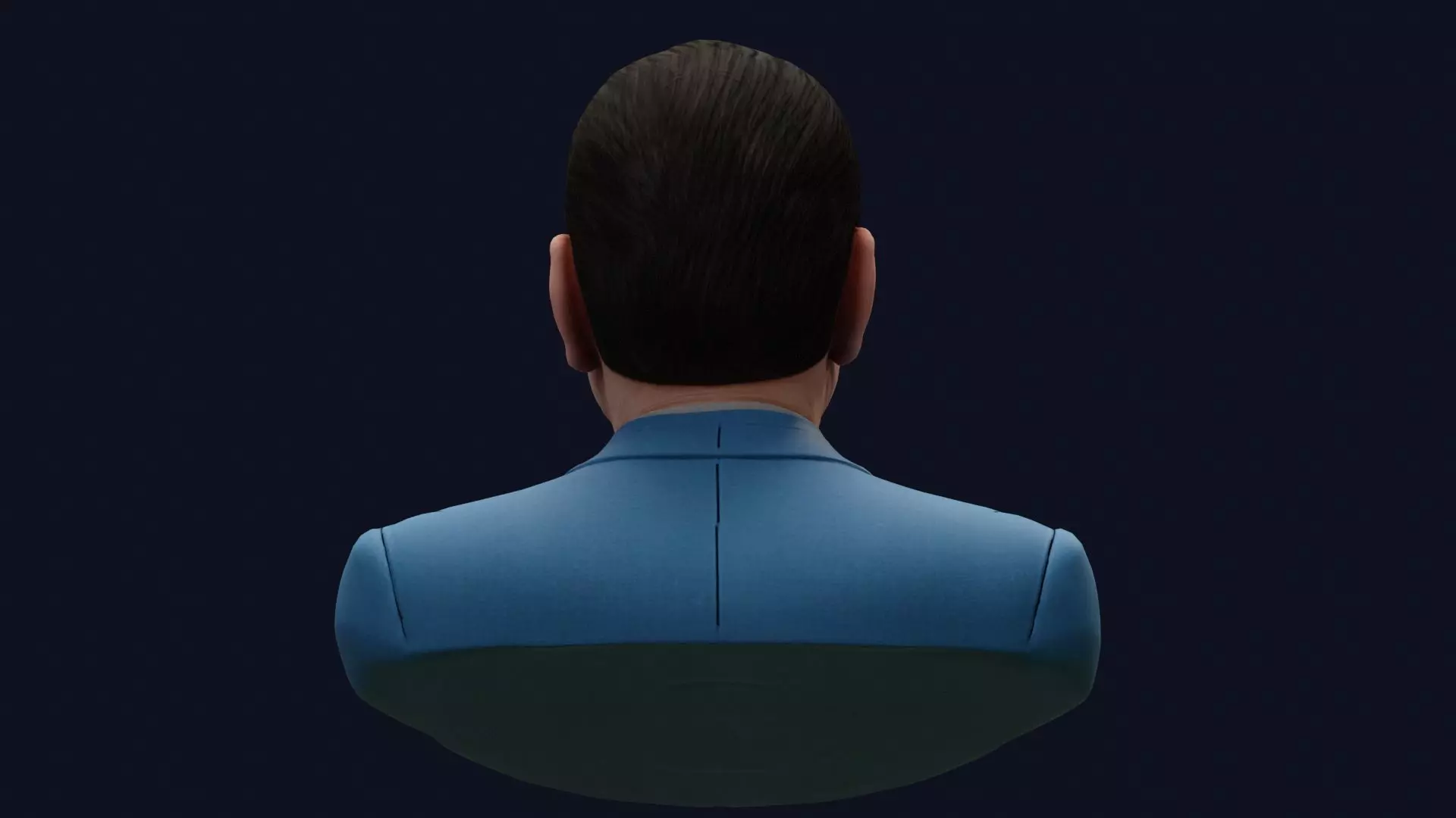 Juan Domingo Peron High Quality Renderable PBR Bust Low-poly 3D model_4