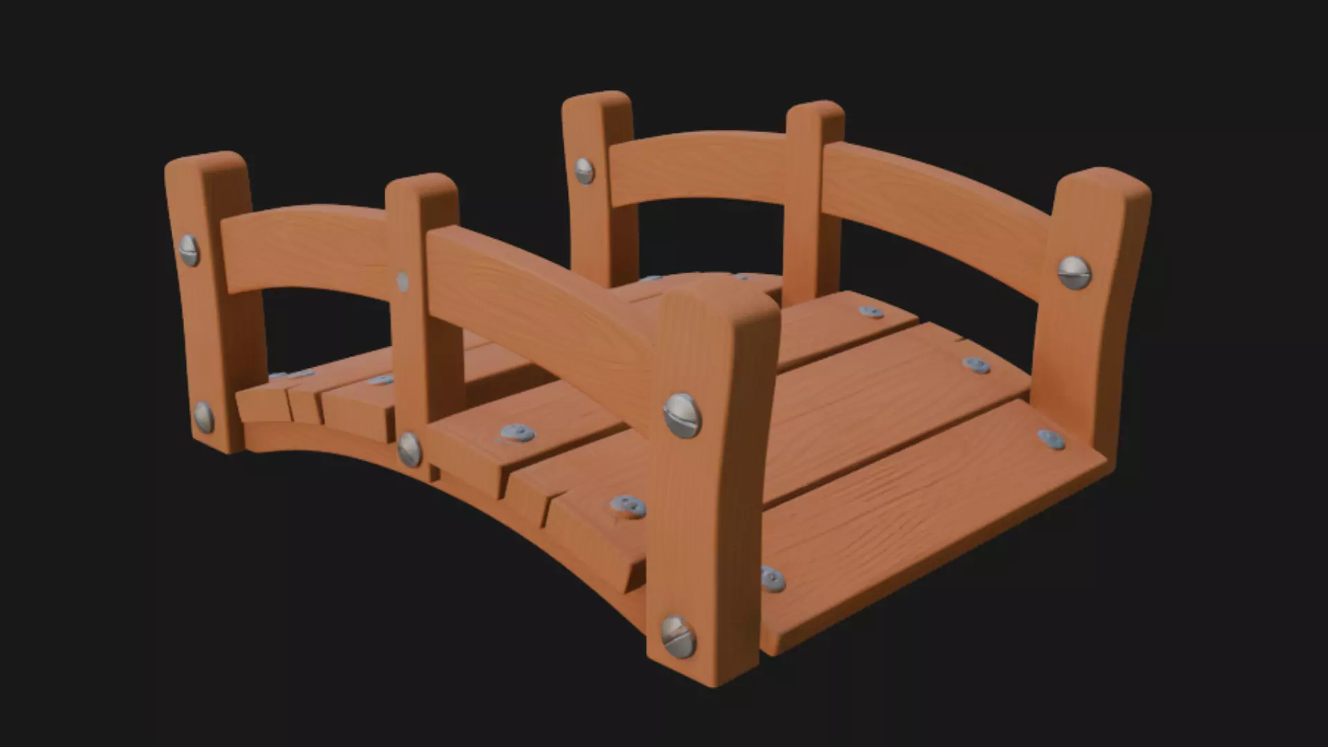 Cartoony Bridge 3d Model 3D model_1