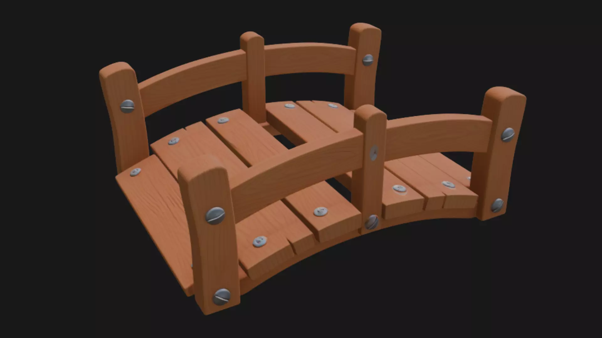 Cartoony Bridge 3d Model 3D model_3
