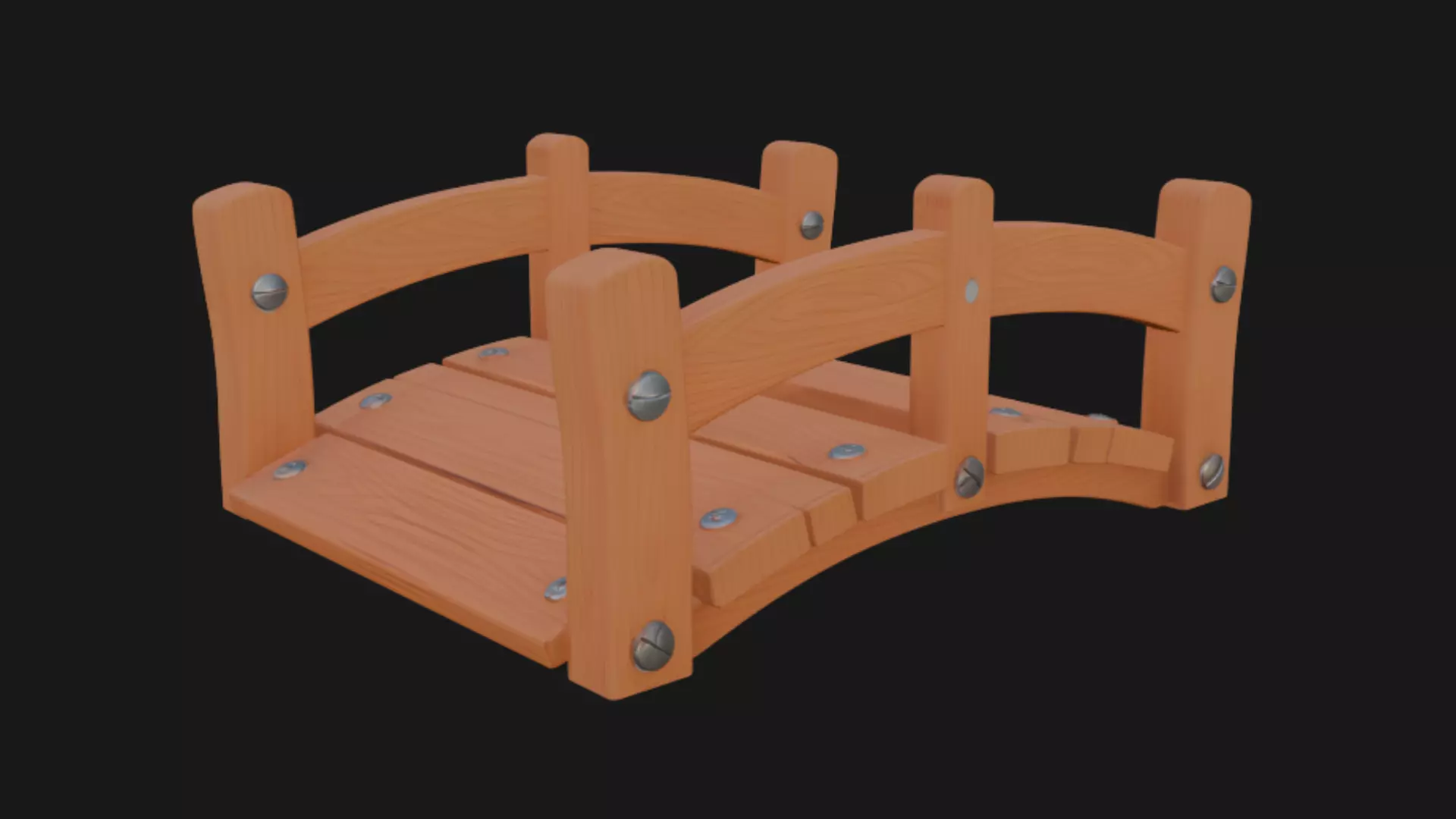 Cartoony Bridge 3d Model 3D model_0