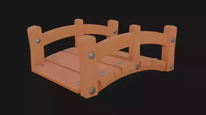 Cartoony Bridge 3d Model