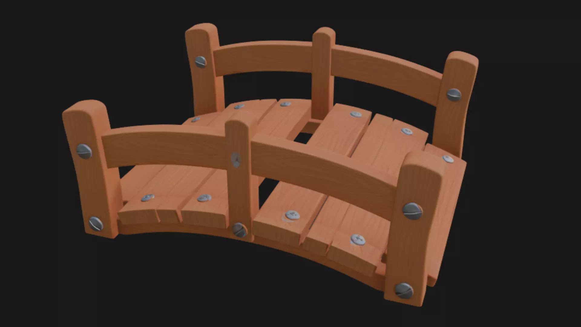 Cartoony Bridge 3d Model 3D model_4