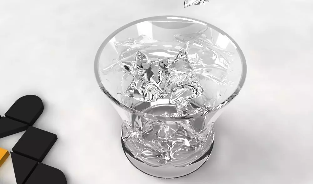 Ice on the Rock Ice and Shotglass 3D model_0