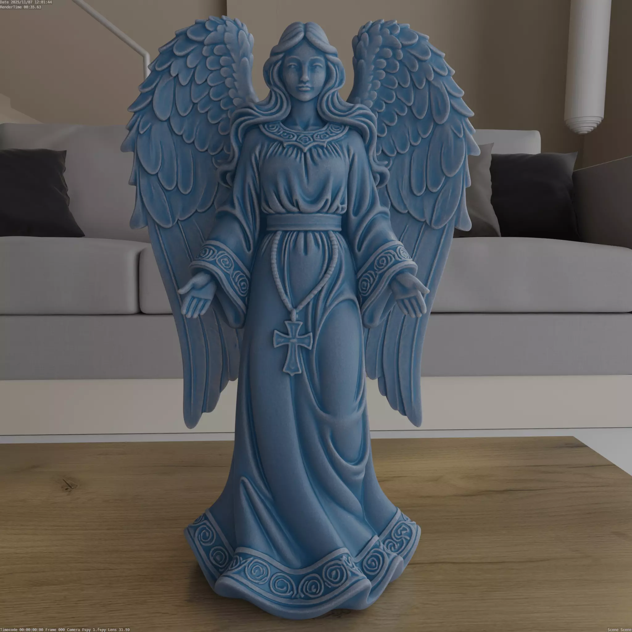 Elegant Angel STL for Nativity Scene 3D print model_0