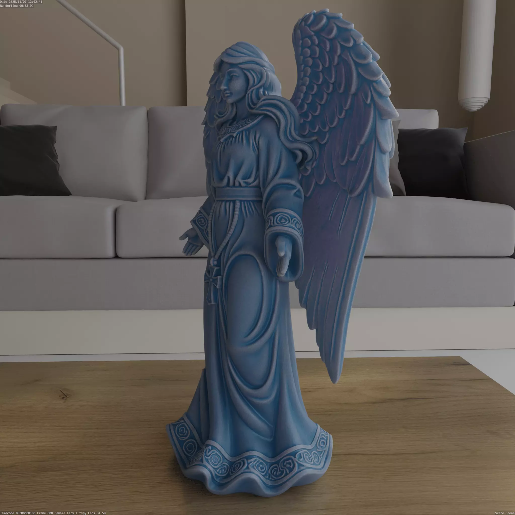 Elegant Angel STL for Nativity Scene 3D print model_1