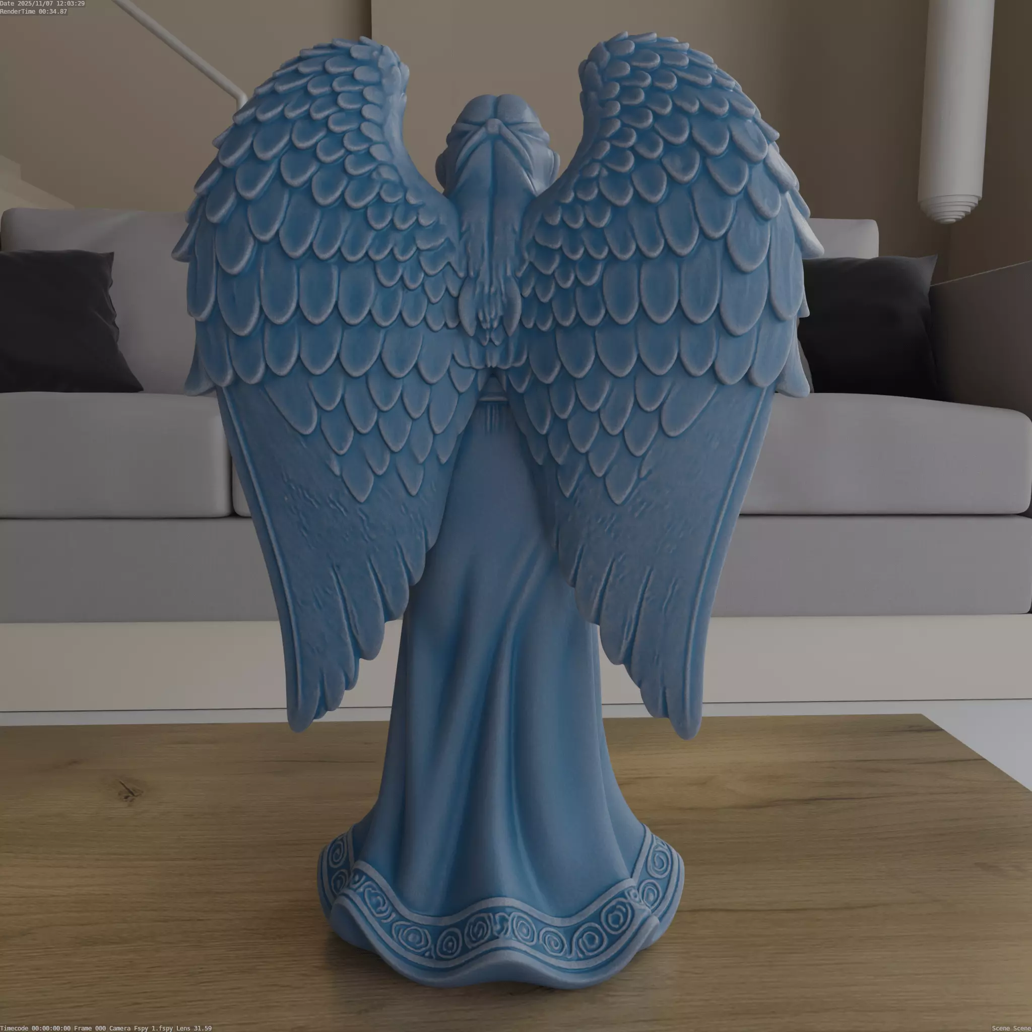 Elegant Angel STL for Nativity Scene 3D print model_2