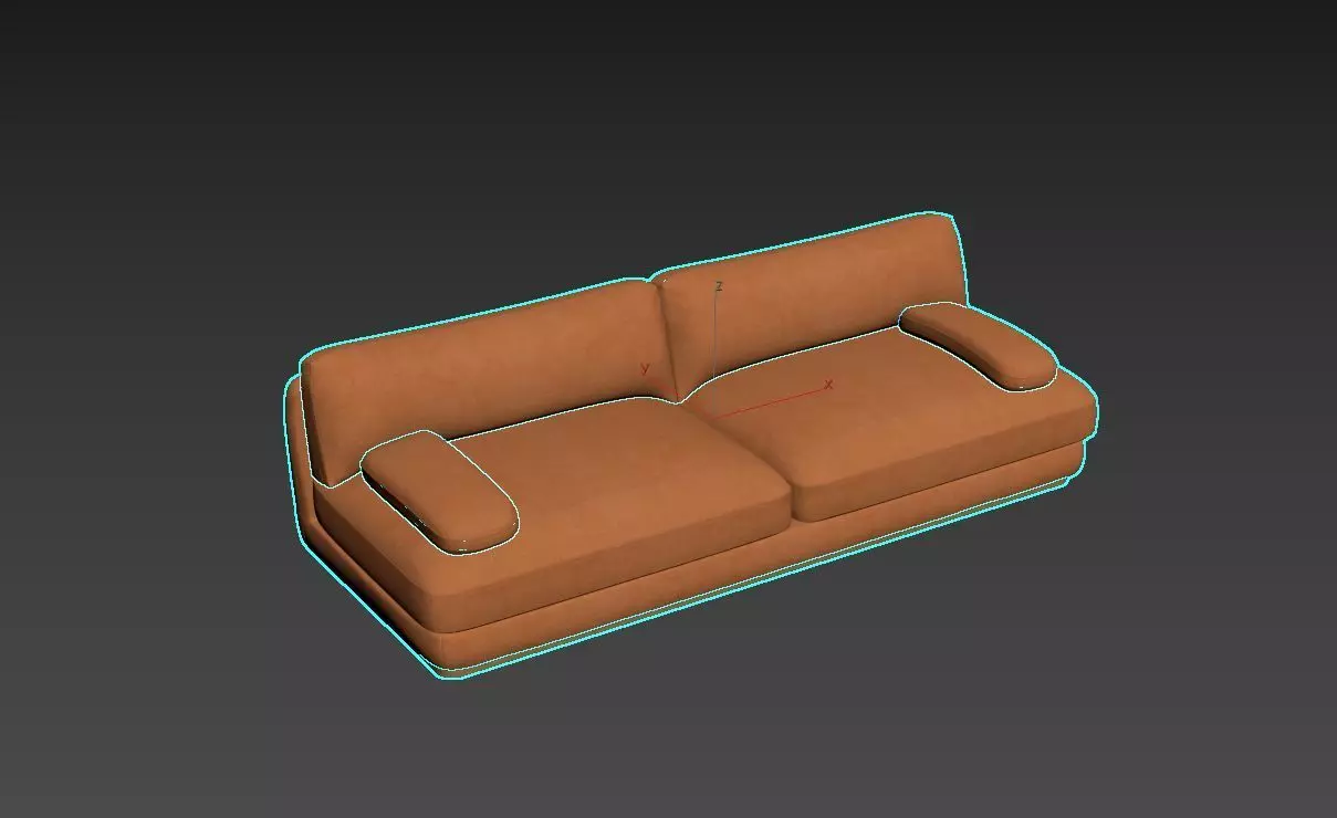 ELLISON STUDIOS Stack 4 seat sofa 3D model_5