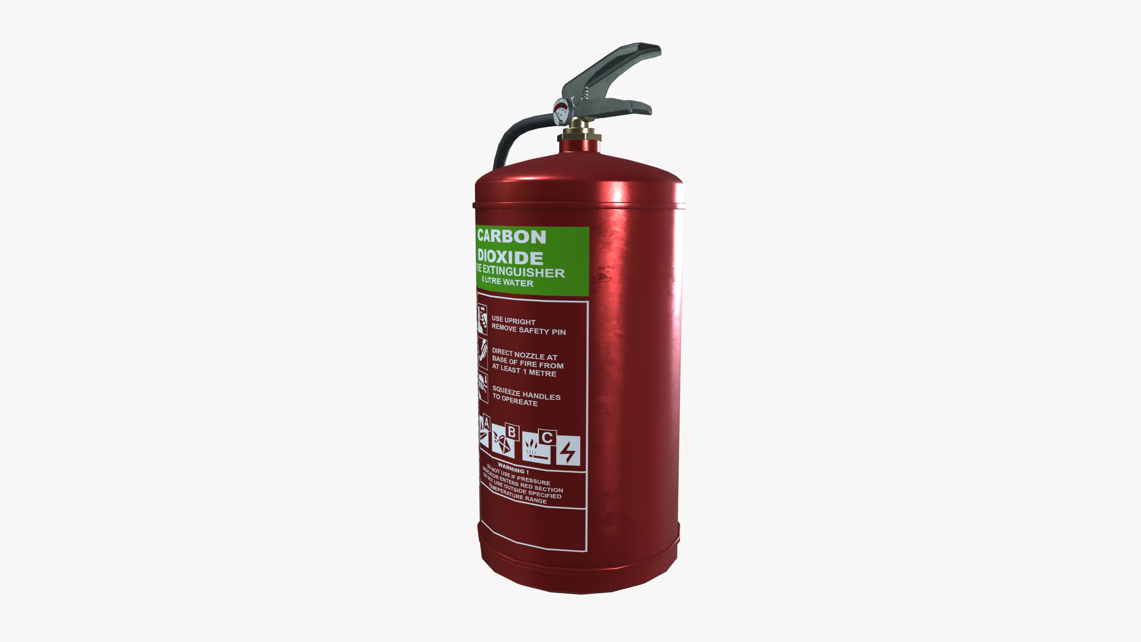 CO2 Fire Extinguisher 3D model_4