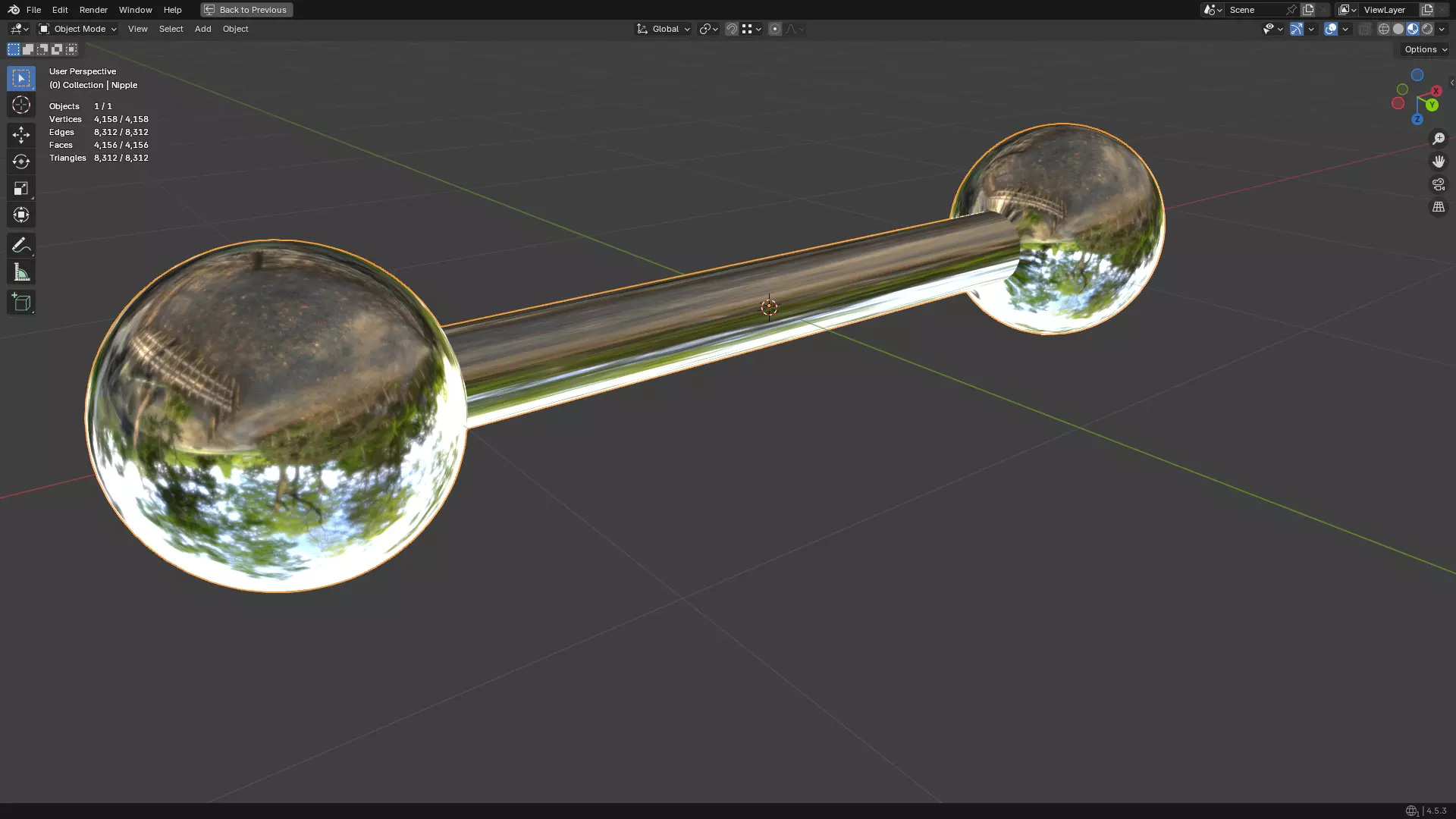 Nipple Piercing PBR 3D model_28