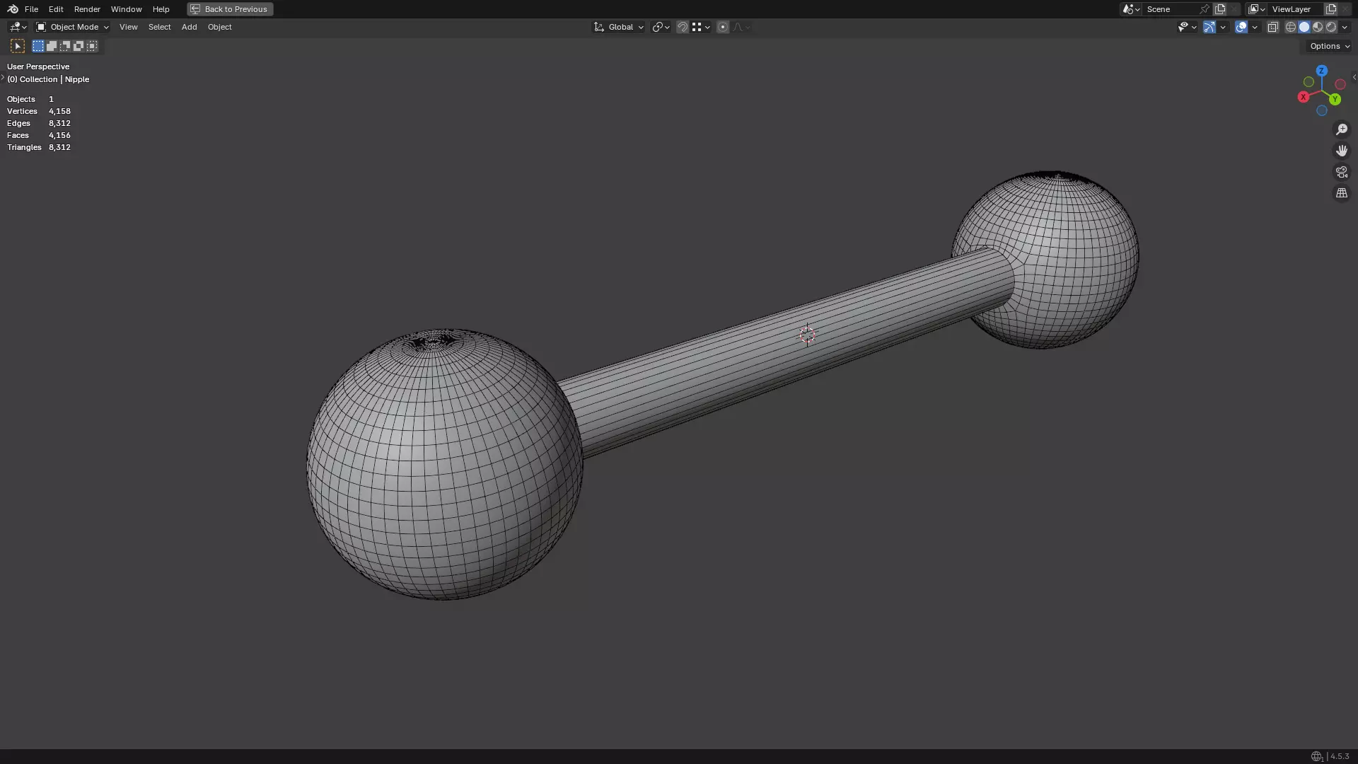 Nipple Piercing PBR 3D model_37