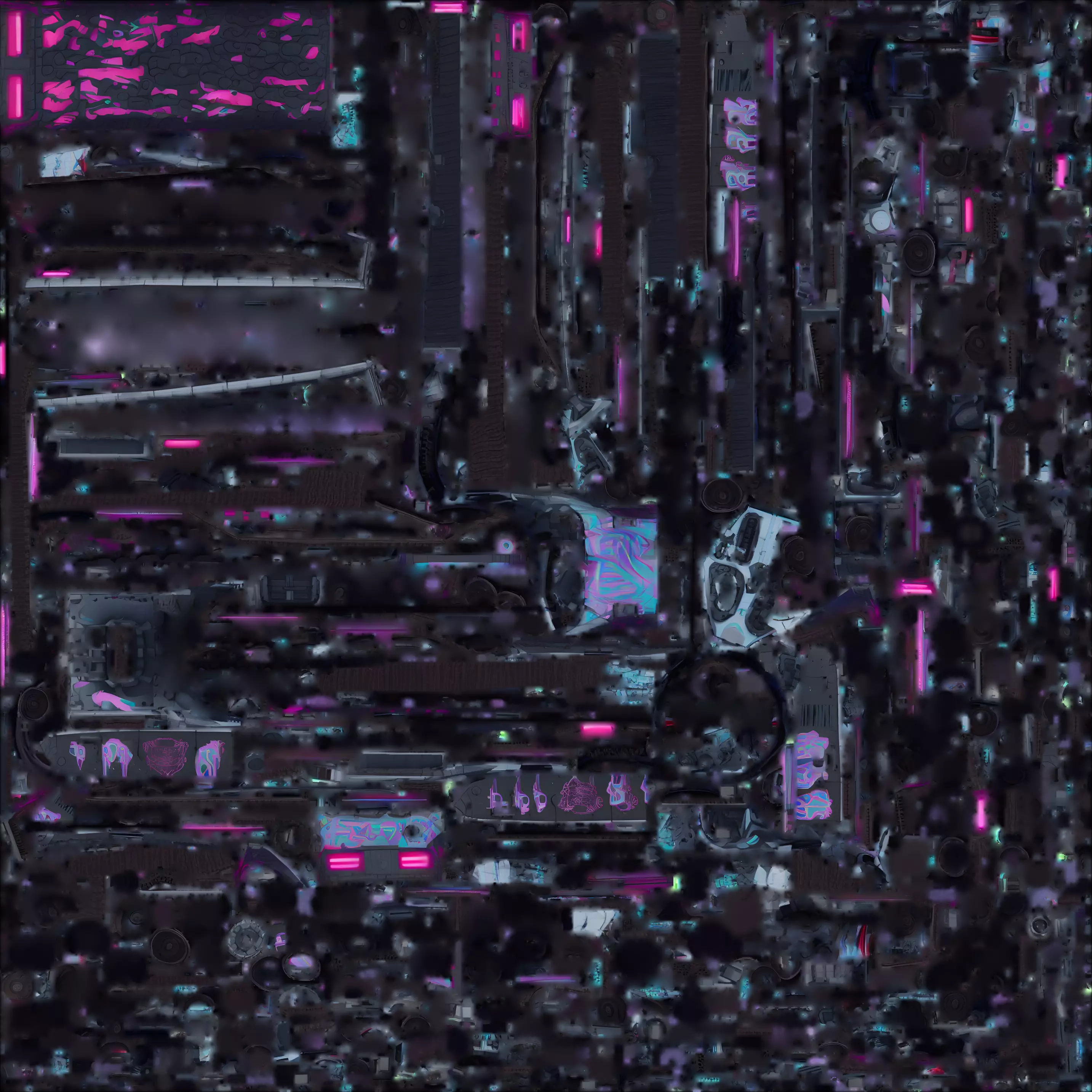 Cyberpunk Battle Tank 3D Model Urban War Machine Low-poly 3D model_1