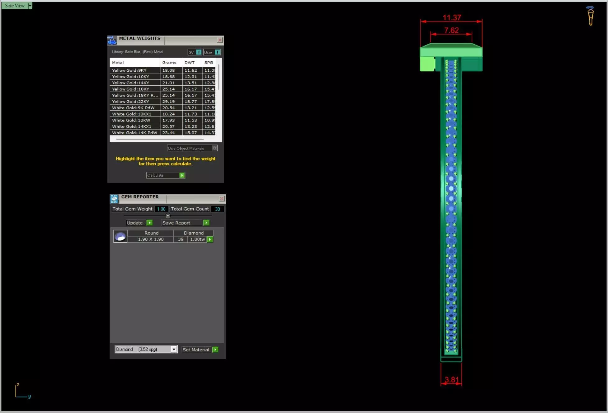Tiffany Style T Diamond Bangle Bracelet CAD File 3D print model_6