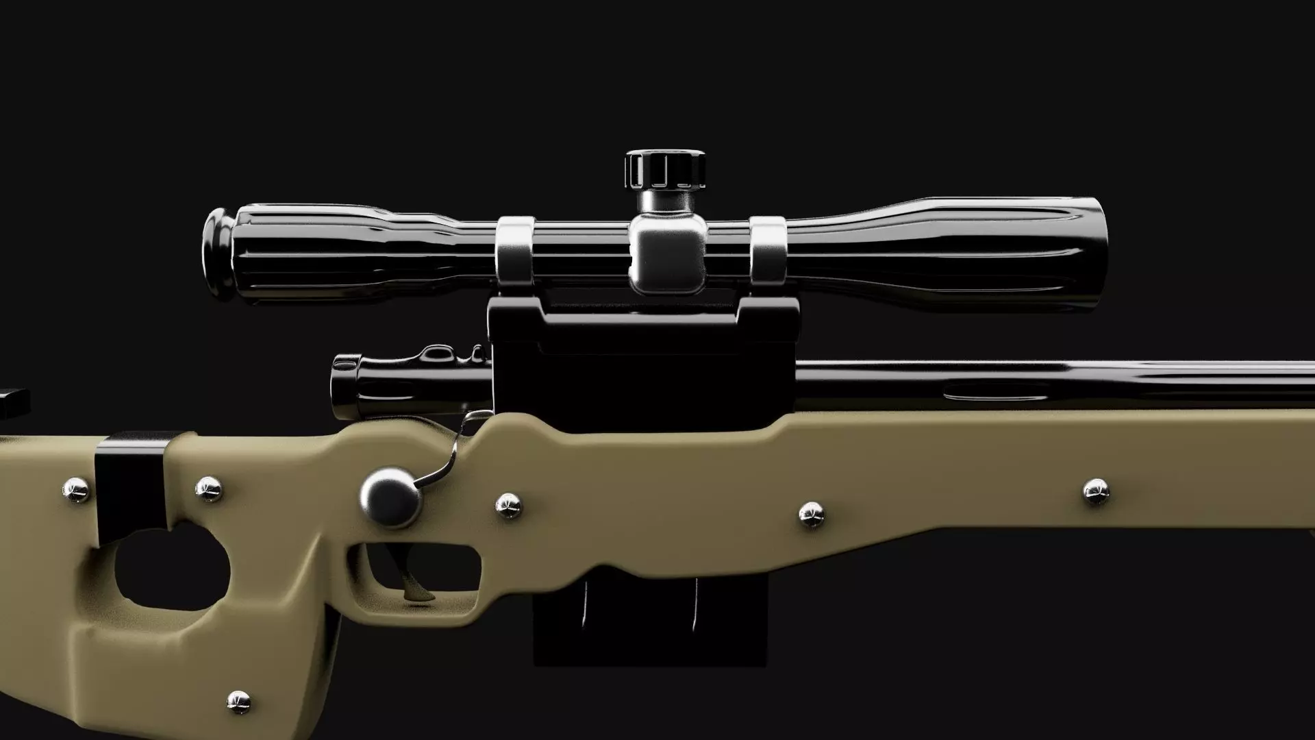 AWM GUN MODEL 3D model_4