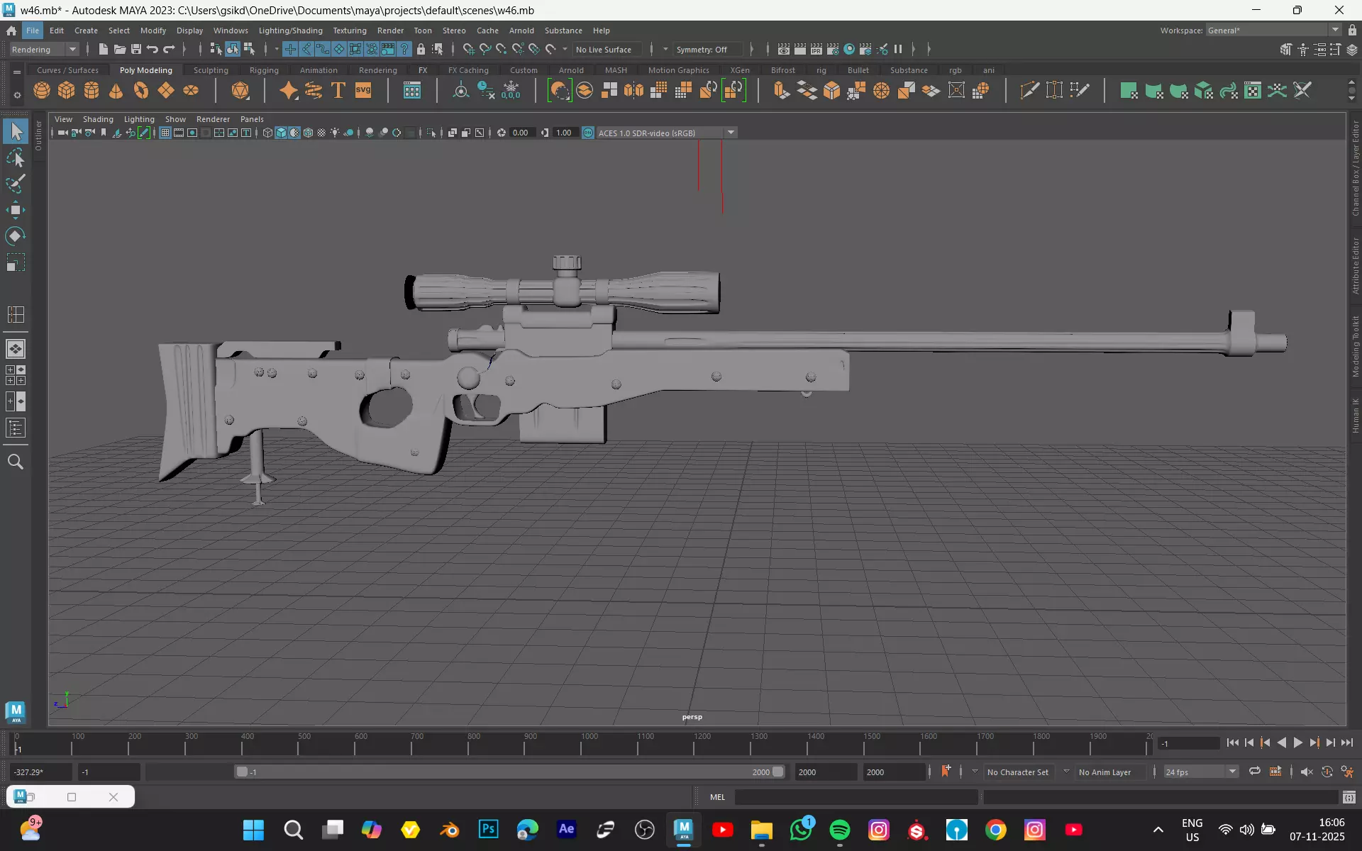 AWM GUN MODEL 3D model_13