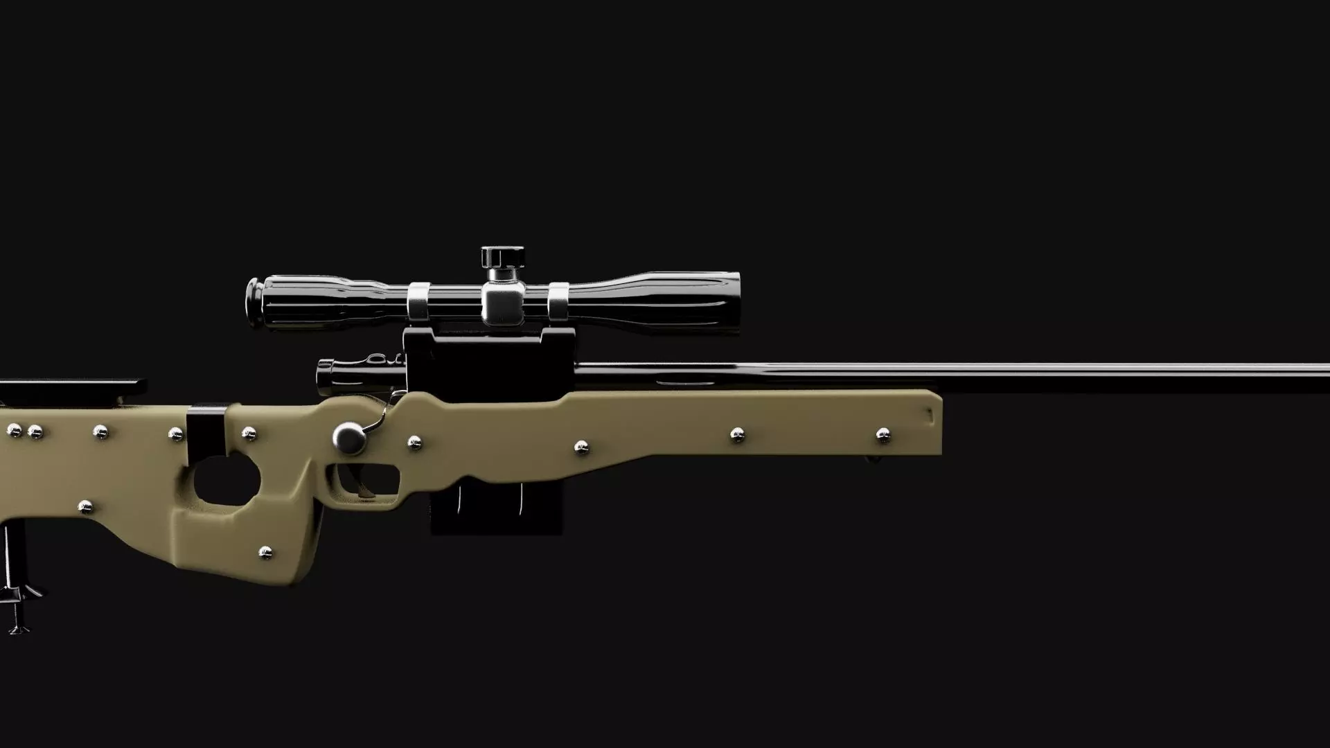 AWM GUN MODEL 3D model_3