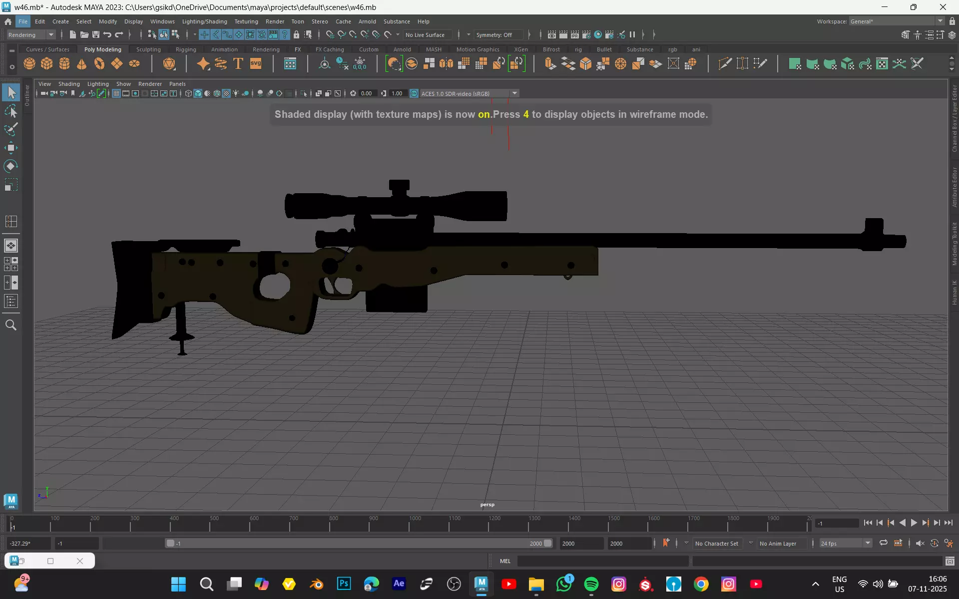 AWM GUN MODEL 3D model_12