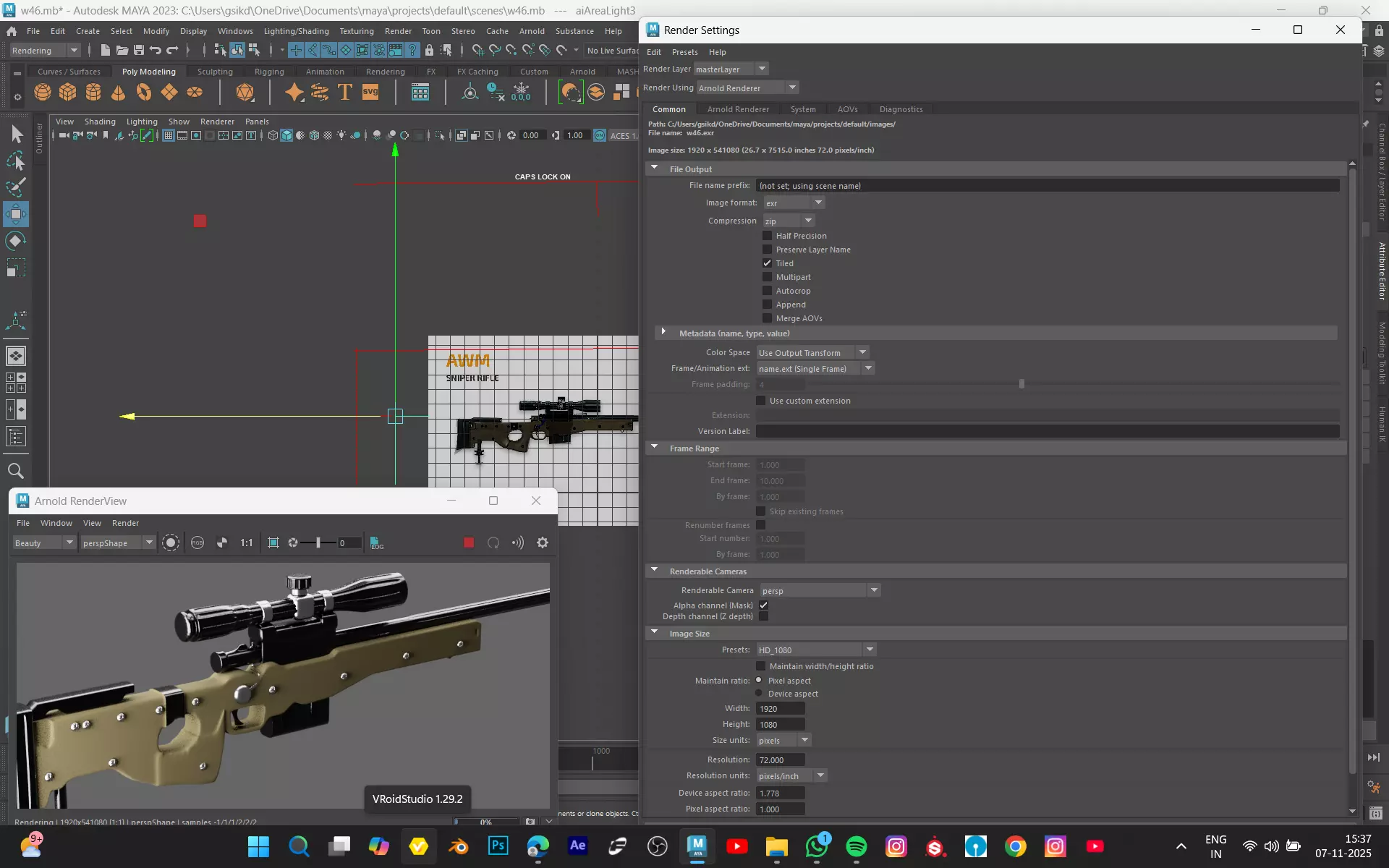 AWM GUN MODEL 3D model_11