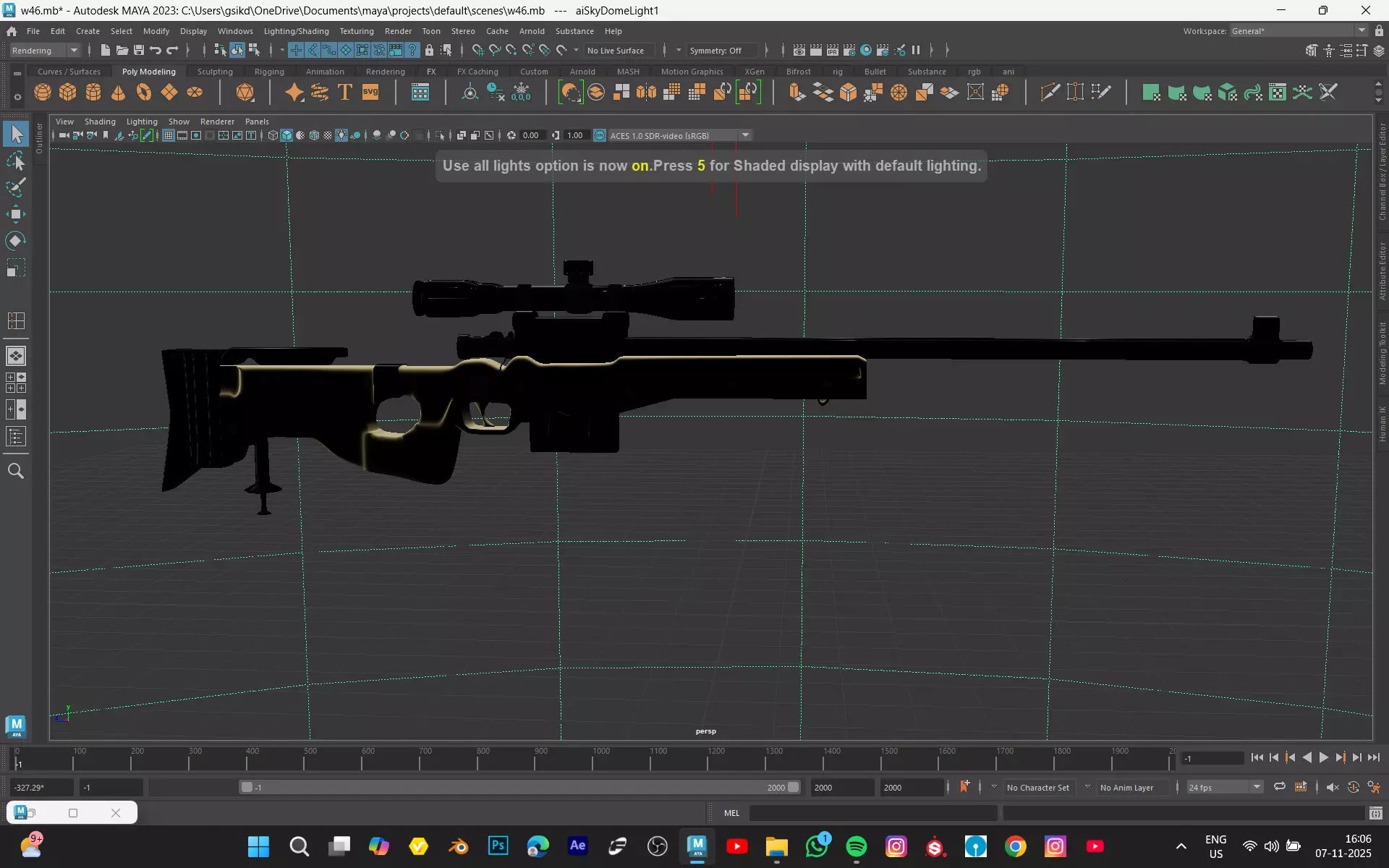 AWM GUN MODEL 3D model_10