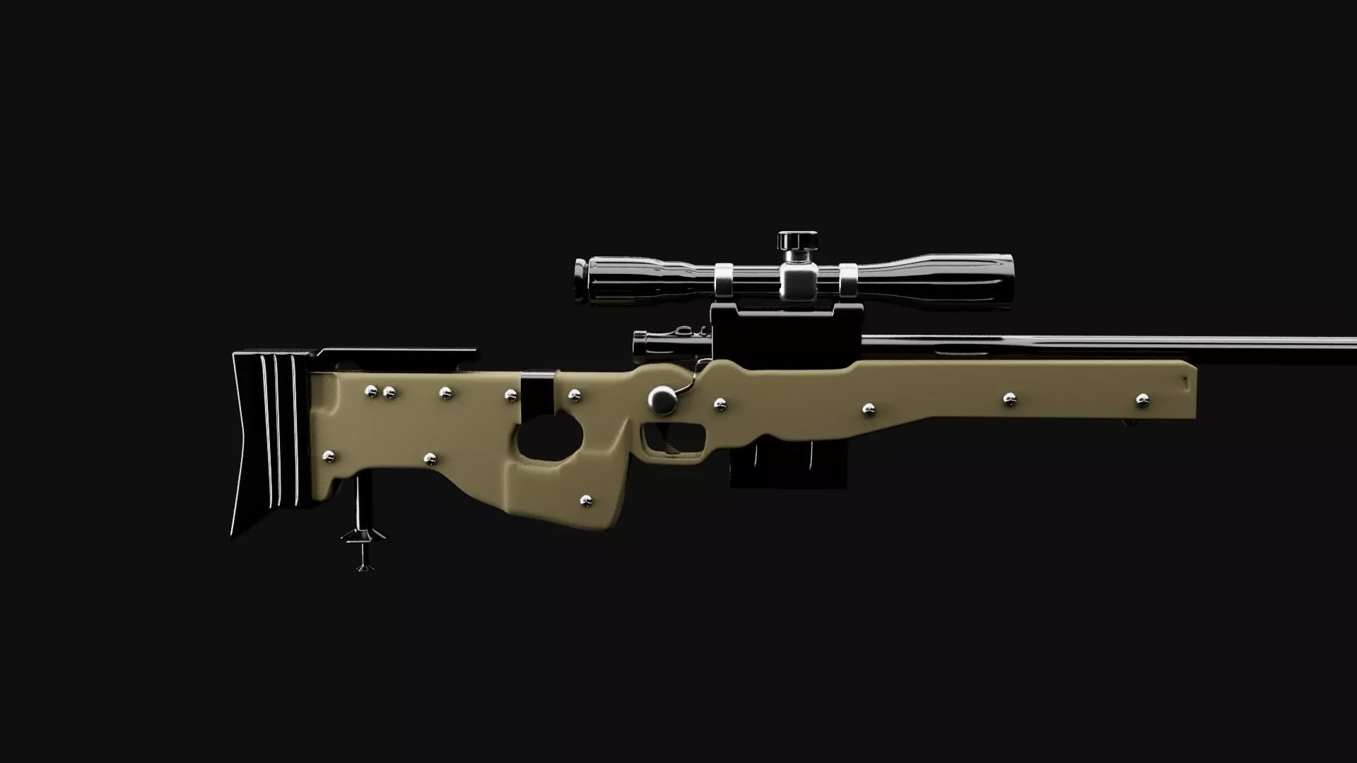 AWM GUN MODEL 3D model_9