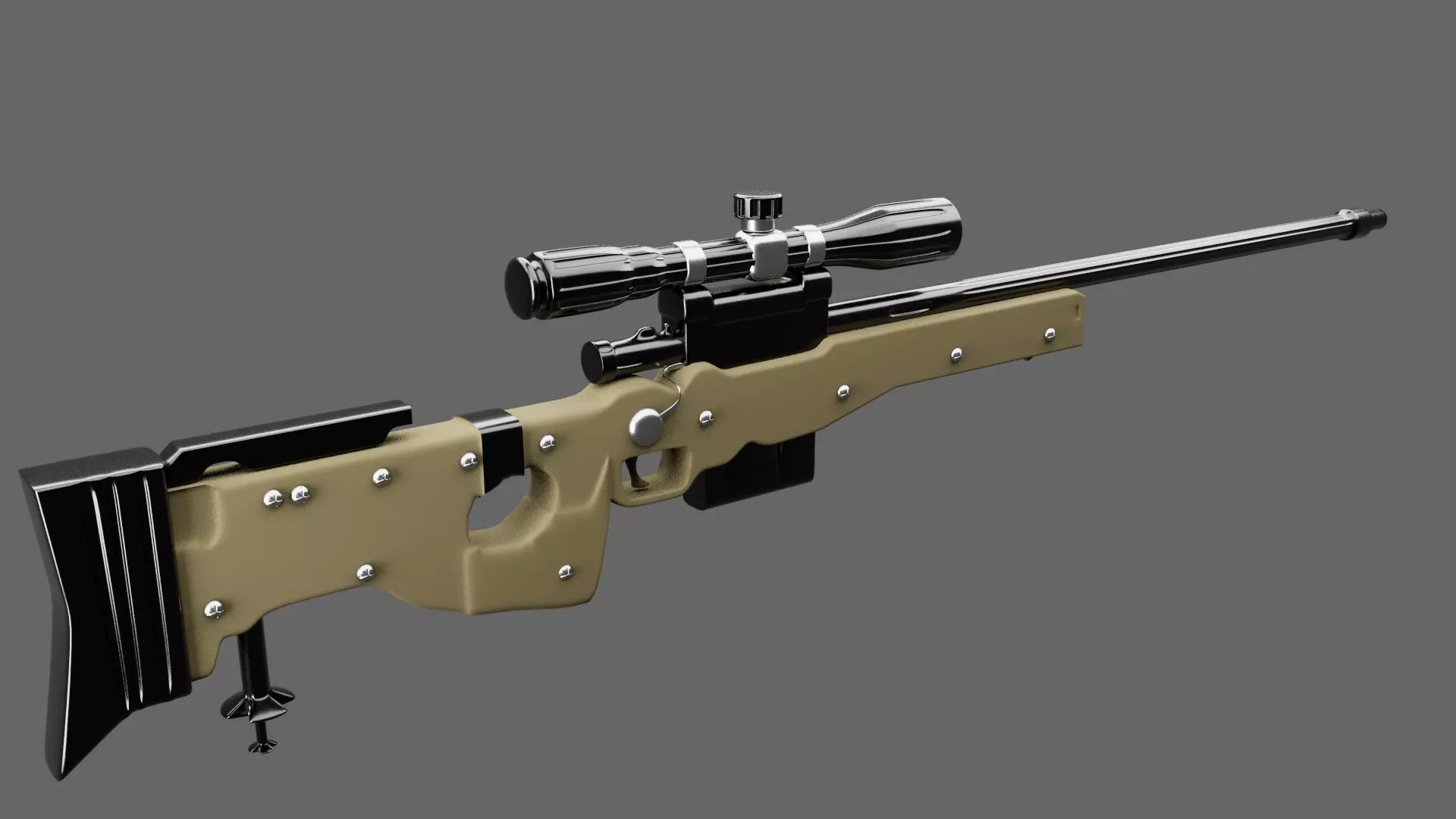 AWM GUN MODEL 3D model_1