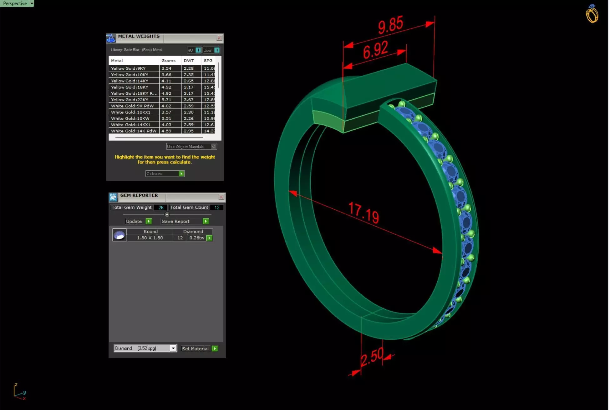 Tiffany Style T Diamond Ring Bangle Jewelry Set Cad File 3D print model_24